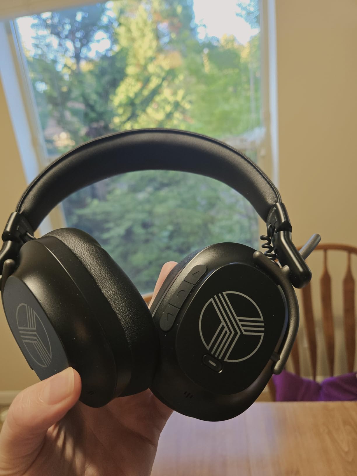 TREBLAB U5 - Hybrid Active Noise Cancelling Headphones Over-Ear, Deep Bass, 55H Battery, Mic for Calls, Bluetooth 5.3, Water-Resistant IPX4, Wireless Headphones Foldable for Travel, Gym, Work, Sports Customer Review TREBLAB U5 - Hybrid Active Noise Cancelling Headphones Over-Ear, Deep Bass, 55H Battery, Mic for Calls, Bluetooth 5.3, Water-Resistant IPX4, Wireless Headphones Foldable for Travel, Gym, Work, Sports - Customer Photo 1