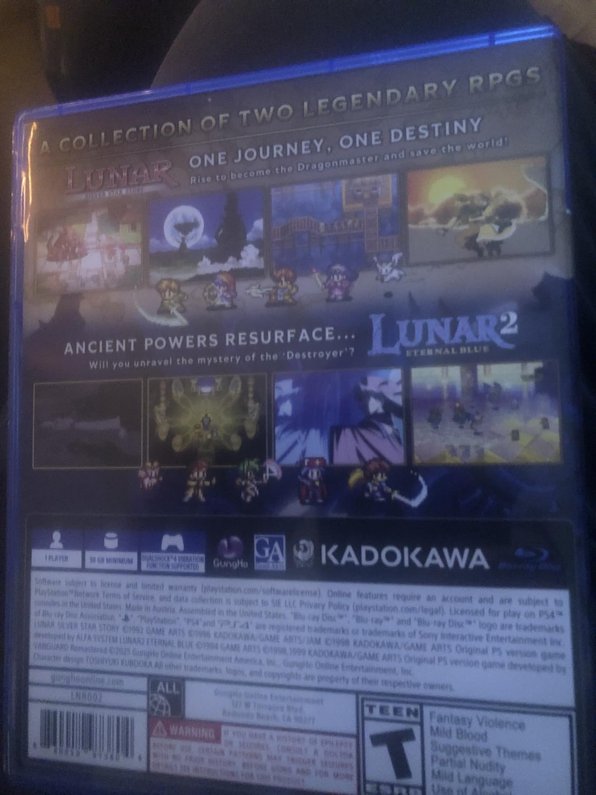 LUNAR Remastered Collection for PlayStation 4, compatible with PlayStation 5 Customer Review LUNAR Remastered Collection for PlayStation 4, compatible with PlayStation 5 - Customer Photo 1