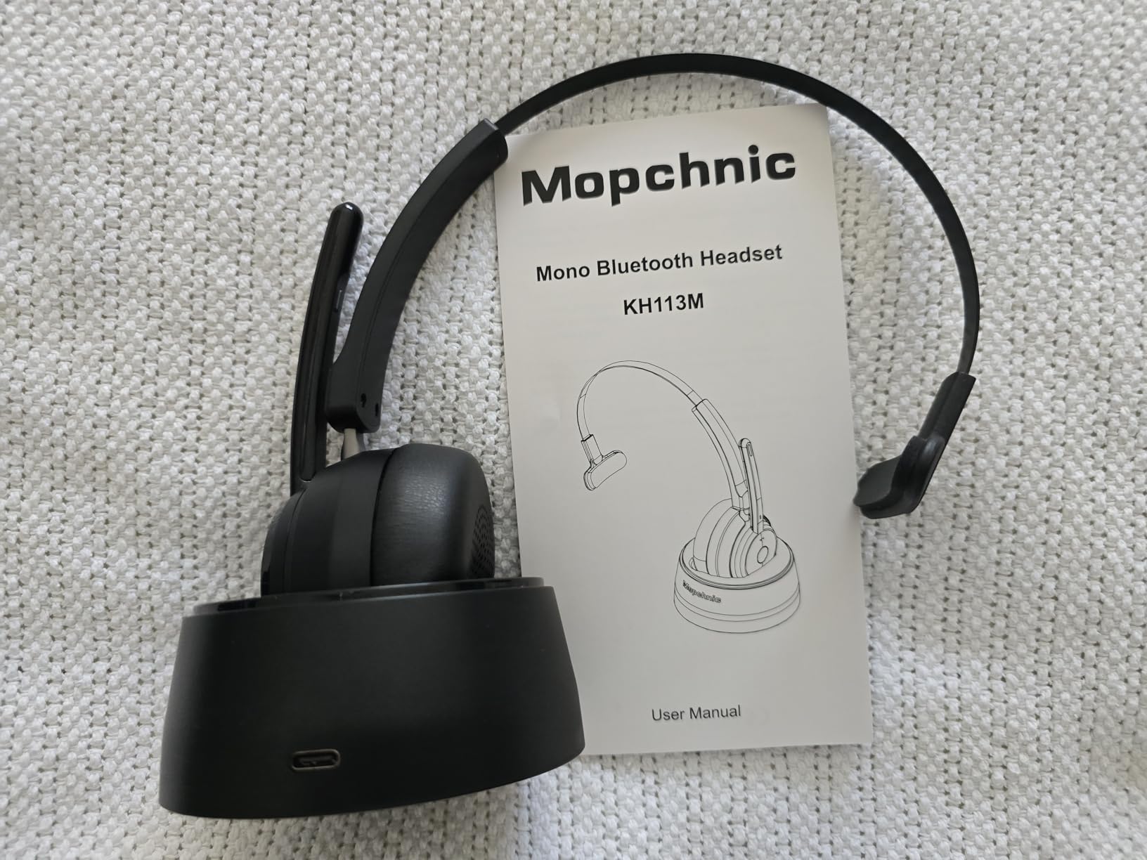 Bluetooth Headset, Wireless Headphone with AI Noise-Canceling Microphone for Computer, On Ear Bluetooth Headset with USB Dongle for Office Call Center Skype Zoom Meeting Online Class (Black) - Customer Photo 1