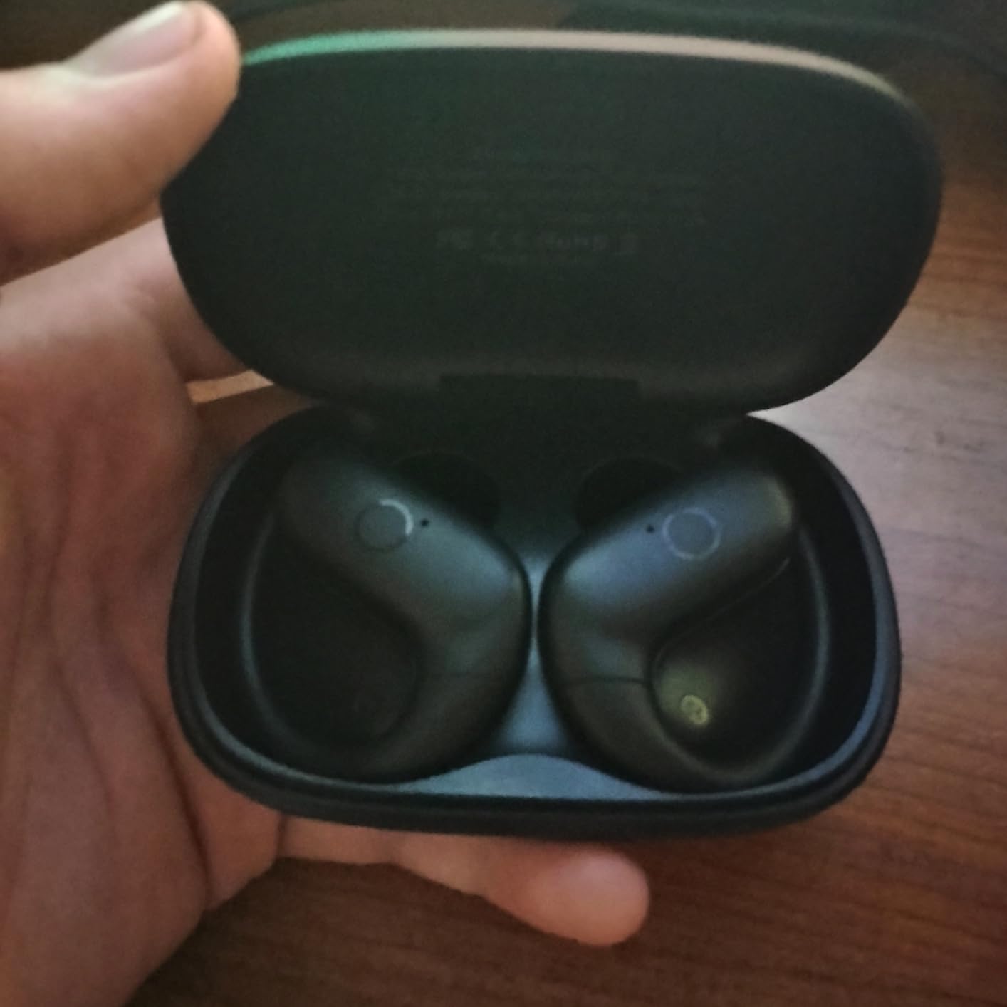 kurdene Wireless Earbuds Bluetooth Headphones Sport,Over Ear Buds with Deep Bass Sound,60Hrs Playtime Earphones Redesigned Comfort Fit with Earhooks for Running,Meeting,Workout-Black - Customer Photo 2