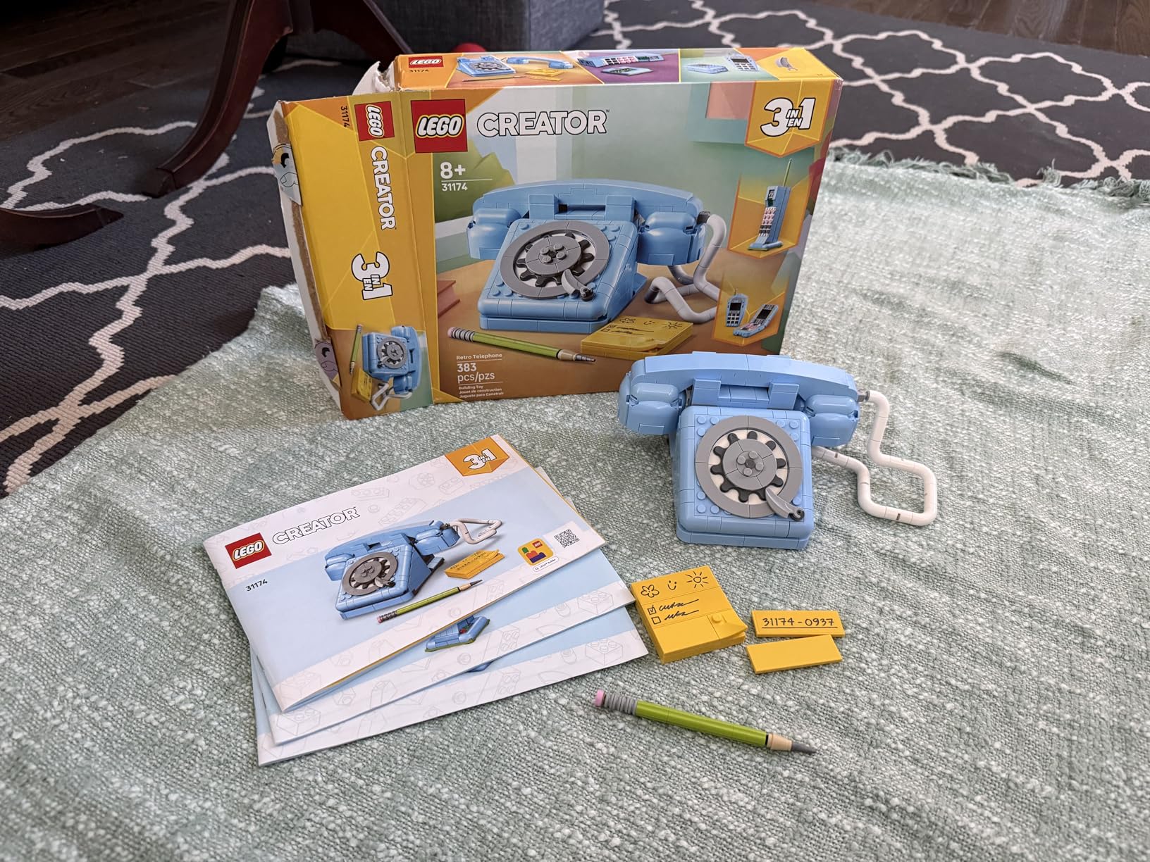 LEGO Creator 3 in 1 Retro Telephone Kids Toy - Home Decor for Bedroom or Kids Room - Building Toy and Learning Playset for Girls & Boys, Ages 8+ - Gift Idea for Birthdays or Special Occasions - 31174 - Customer Photo 2