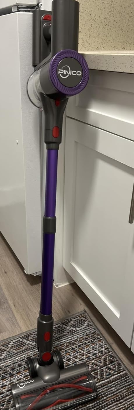 Cordless Vacuum Cleaner, 25kPA Vacuum Cleaners for Home, Stick Vac with Anti-Tangle Brush, 40 Mins Runtime, Lightweight, Versatile for Carpet, Hard Floor, Pet Hair (Purple) - Customer Photo 4