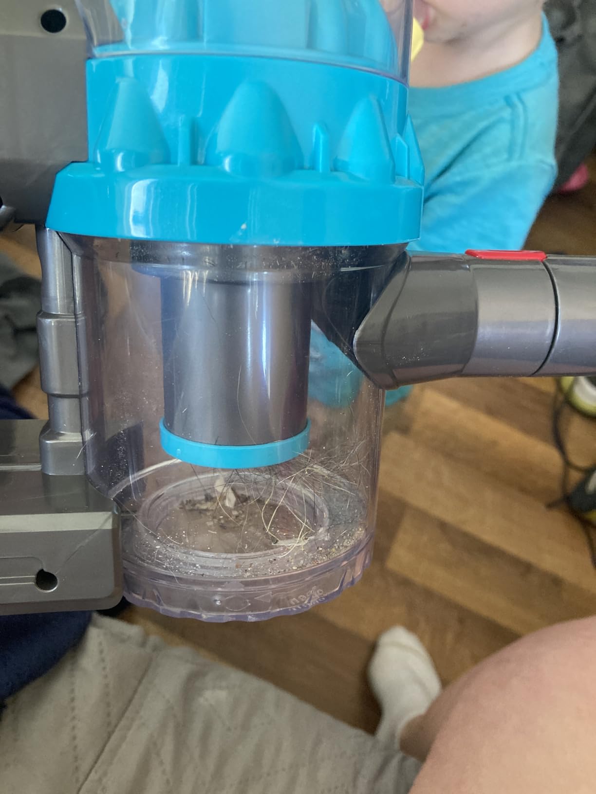 4-in-1 Kids Toy Vacuum That Really Works, Toddler Pretend Play Cleaning Set with Real Suction, Toys Working Cleaner Birthday Idea for 3 4 5 6 7+ Year Girl Boy (Cyan) - Customer Photo 2