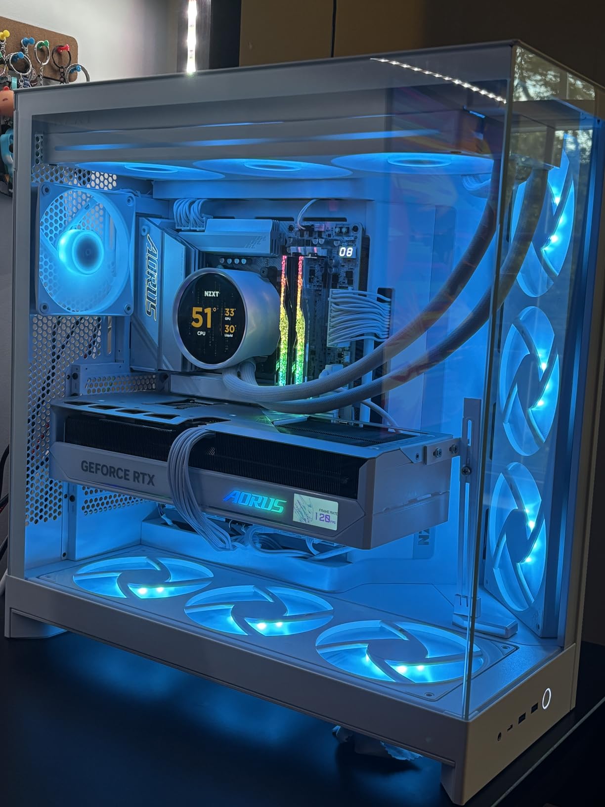 GIGABYTE AORUS GeForce RTX 5080 Master ICE 16G Graphics Card, WINDFORCE Cooling System, 16GB 256-bit GDDR7, GV-N5080AORUSM ICE-16GD Video Card Customer Review GIGABYTE AORUS GeForce RTX 5080 Master ICE 16G Graphics Card, WINDFORCE Cooling System, 16GB 256-bit GDDR7, GV-N5080AORUSM ICE-16GD Video Card - Customer Photo 2