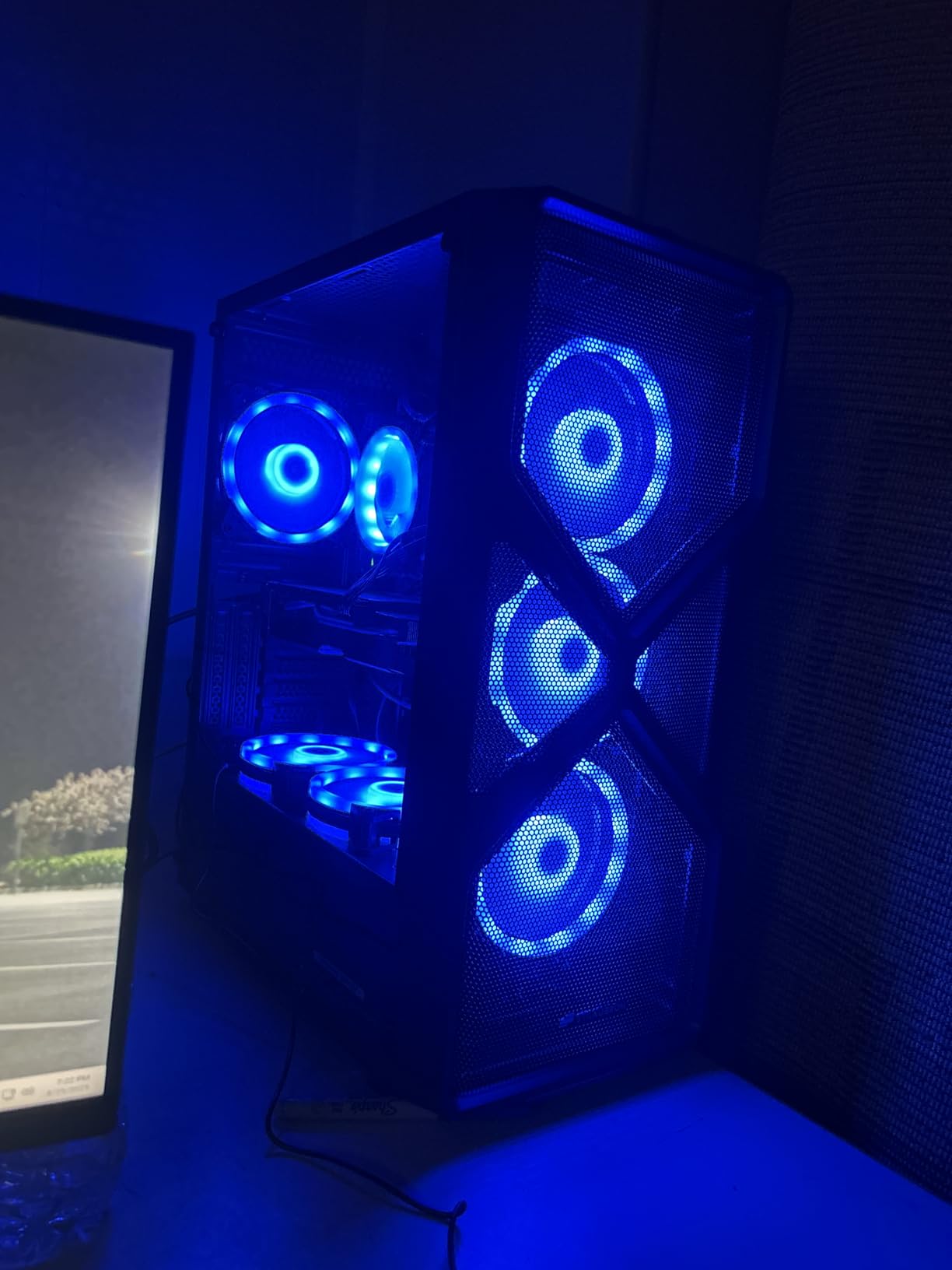 STGAubron Dual CPU Gaming PC, Dual Intel i7 Xeon E5 up to 3.7GHz, Radeon RX 580 8G, 16GB DDR4, 1TB SSD, 600M WiFi, BT 5.0, RGB Fan x4, Windows 11 Home - Customer Photo 1