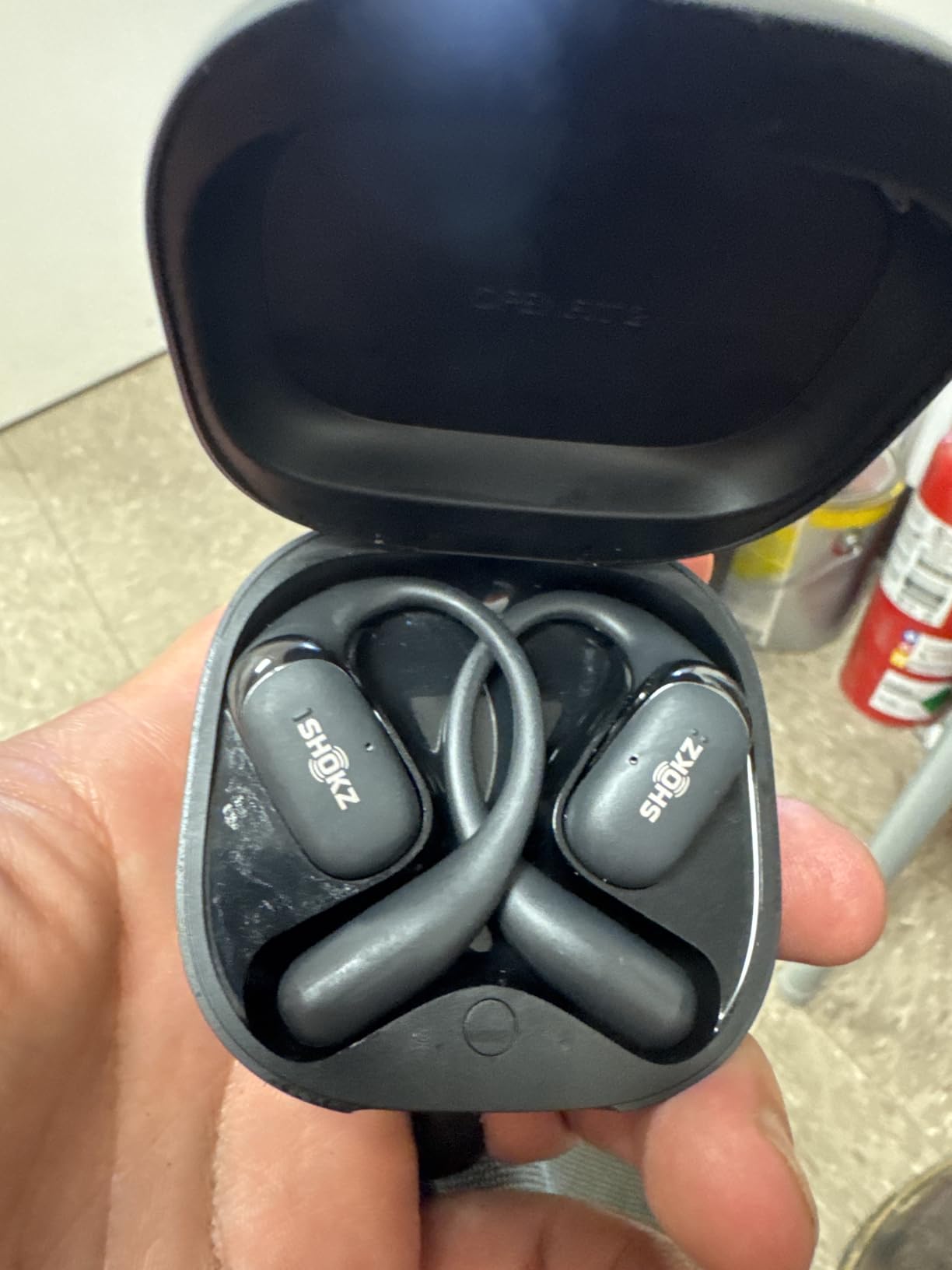 SHOKZ New OpenFit 2+ Open-Ear Headphones, Dolby Audio Enabled, Comfortable Earbuds with Soft Ear Hooks, 48H Playtime, IP55 Water-Resistant, USB-C Fast Charging, Wireless Charging, Carrying Bag, Black Customer Review SHOKZ New OpenFit 2+ Open-Ear Headphones, Dolby Audio Enabled, Comfortable Earbuds with Soft Ear Hooks, 48H Playtime, IP55 Water-Resistant, USB-C Fast Charging, Wireless Charging, Carrying Bag, Black - Customer Photo 1