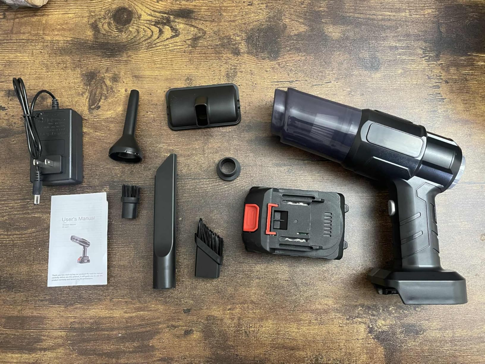 Car Vacuum Portable Cordless, 40,000Pa High Power Dust Buster, 6-in-1 Handheld Vacuum Cleaners for Home, Car, Pet Hair, Keyboard, Black - Customer Photo 2