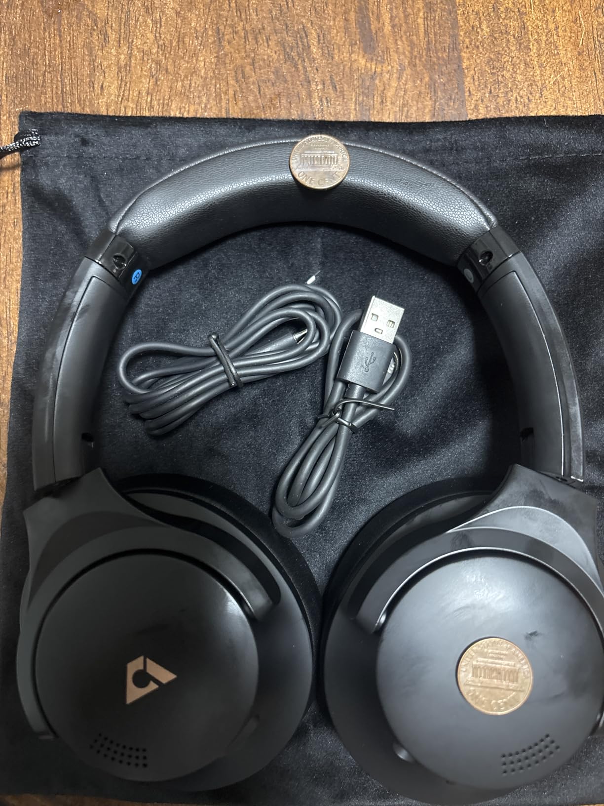 1Mii Y8+ Noise Cancelling Headphones Bluetooth, Wireless LDAC Hi-Res Audio, Custom EQ via App, 75H Playtime, Comfort Fit, Over Ear Headphones Foldable for Airplane Travel Home Office Black - Customer Photo 2