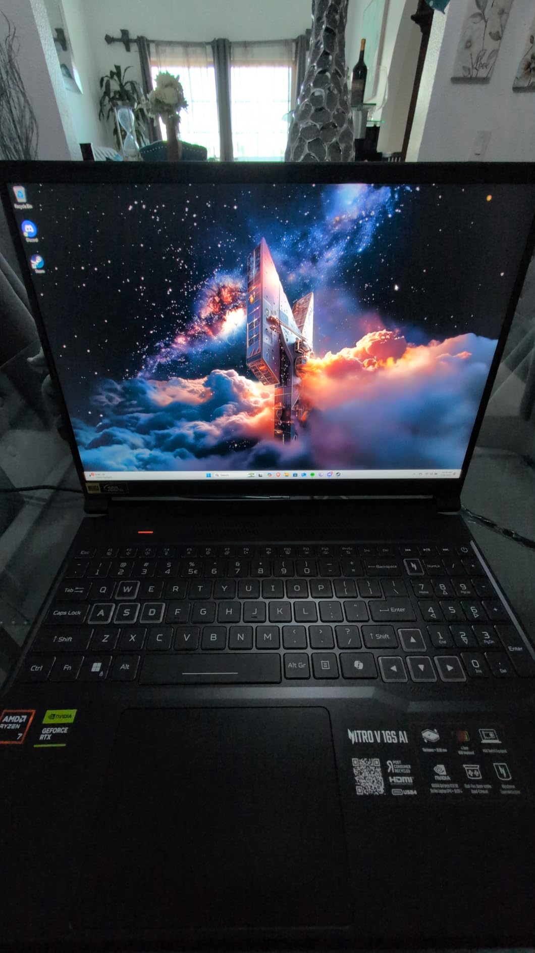 Nitro V 16S AI Gaming Laptop | NVIDIA GeForce RTX 5060 GPU | AMD Ryzen 7 260 Processor | 16 inch WUXGA IPS 180Hz Display | 32GB DDR5 | 1TB Gen 4 SSD | Wi-Fi 6 | ANV16S-41-R2AJ customer photo 1