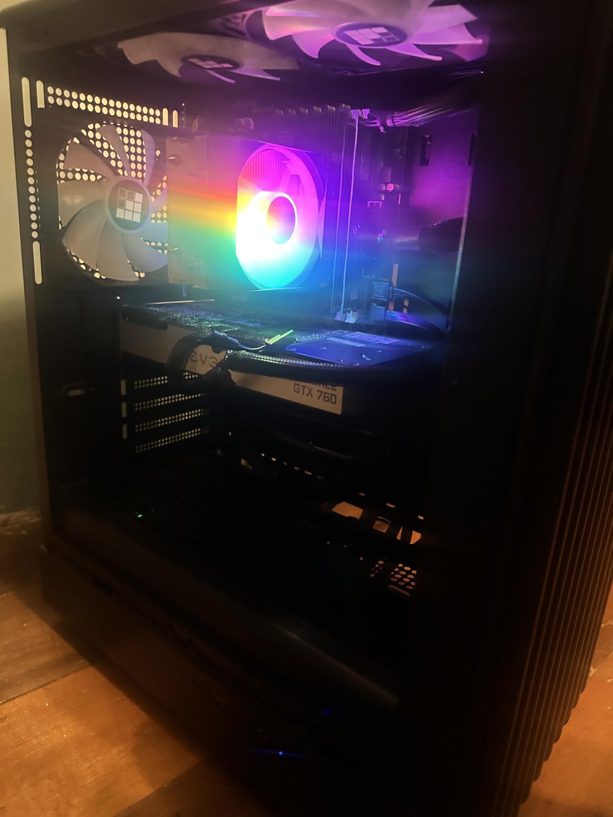 K6 PC Case - Pre-Installed 6 PWM ARGB Fan (3 x 120mm, 3 x 140mm), ATX Mid-Tower Gaming PC Case, with Type-C, FOIFKIN (Black, K6) - Customer Photo 1