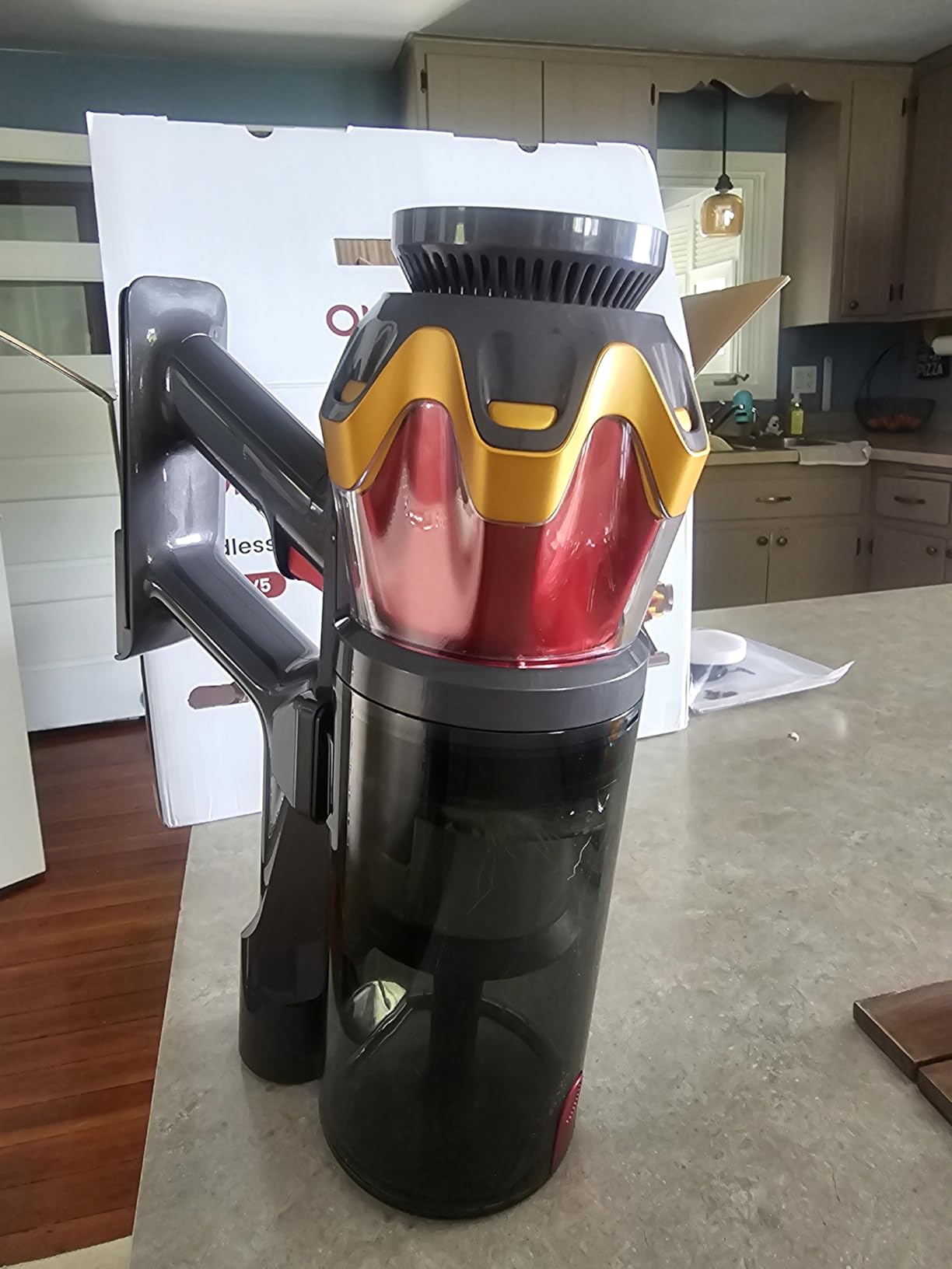 Cordless Vacuum Cleaner, 48000Pa/580W/65Mins Vacuum Cleaners for Home, Self-Standing Stick Vacuum with Anti-Tangle Brush & OLED Touch Screen, Vacuum Cleaner for Hardwood Floors and Carpet,Pet Hair,Car - Customer Photo 1