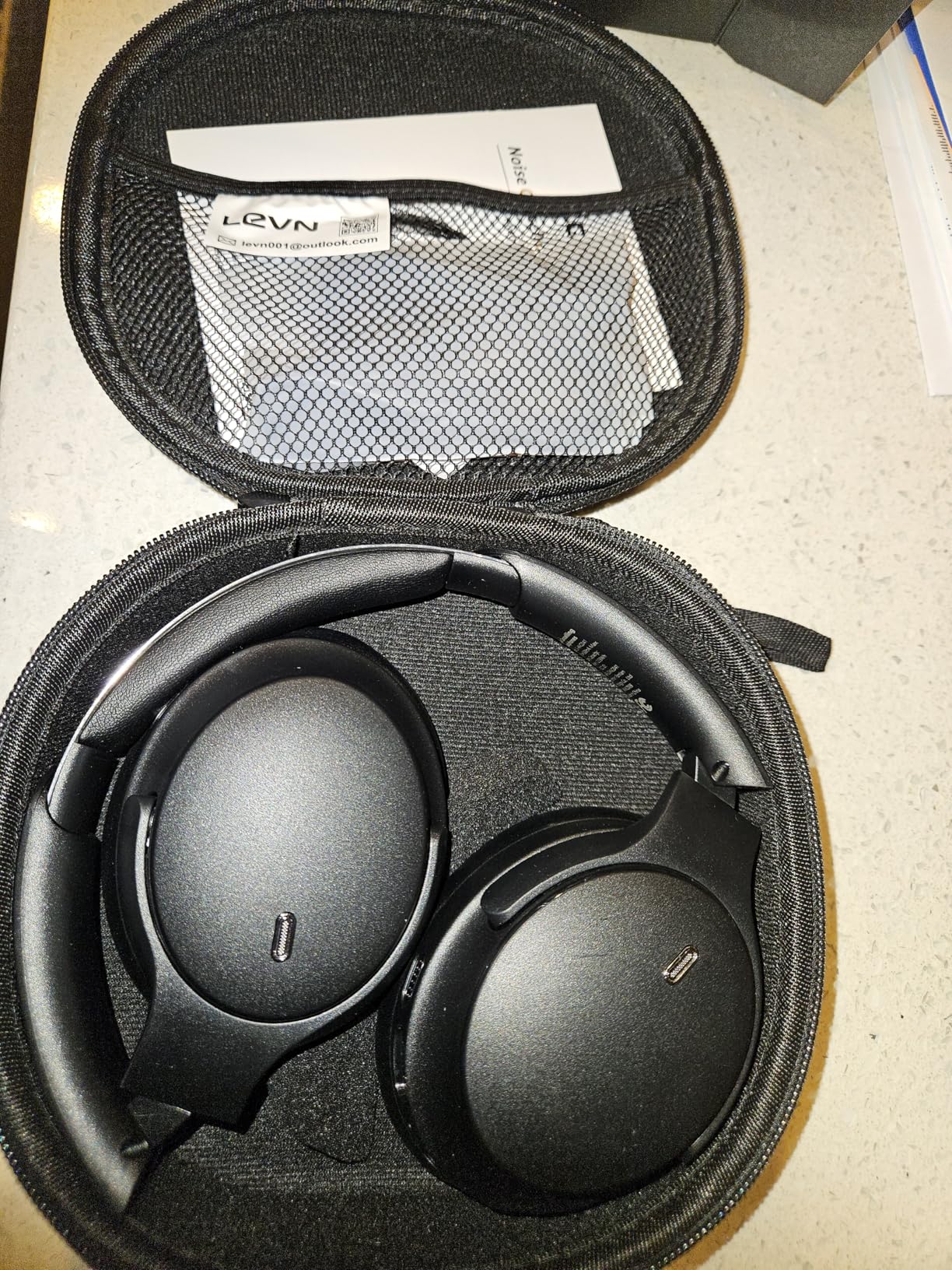 LEVN Hybrid Active Noise Cancelling Headphones, Wireless Headphones Bluetooth 5.4 with Transparent Mode, Hi-Res Audio, Deep Bass, 70H Playtime Over Ear Bluetooth Headset for Work/Travel/Home/Office - Customer Photo 1