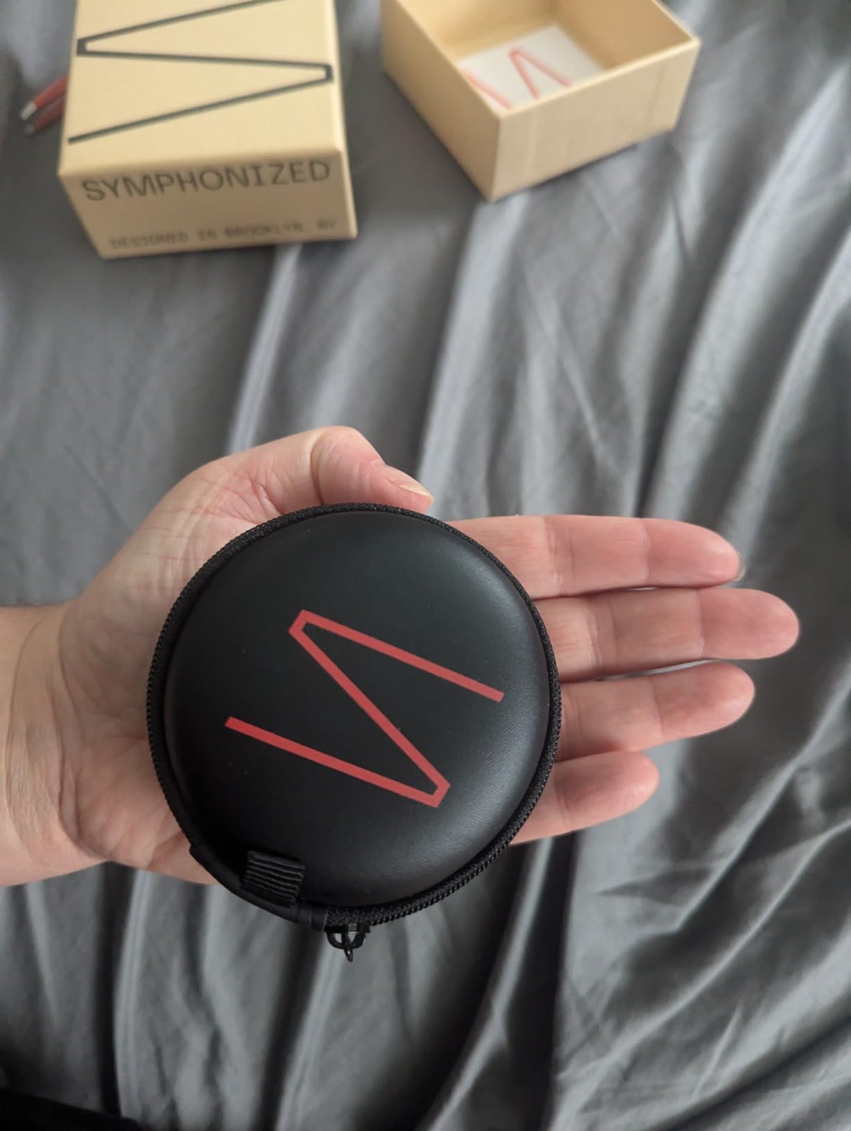 Symphonized Premium Wooden Airtube Headphones EMF Earbuds, 3D Sound, Microphone Volume Control, 8mm Bass Drivers Granting High Audio Quality for USB C Android Devices and iPhone 15, 16, 17 - Customer Photo 2