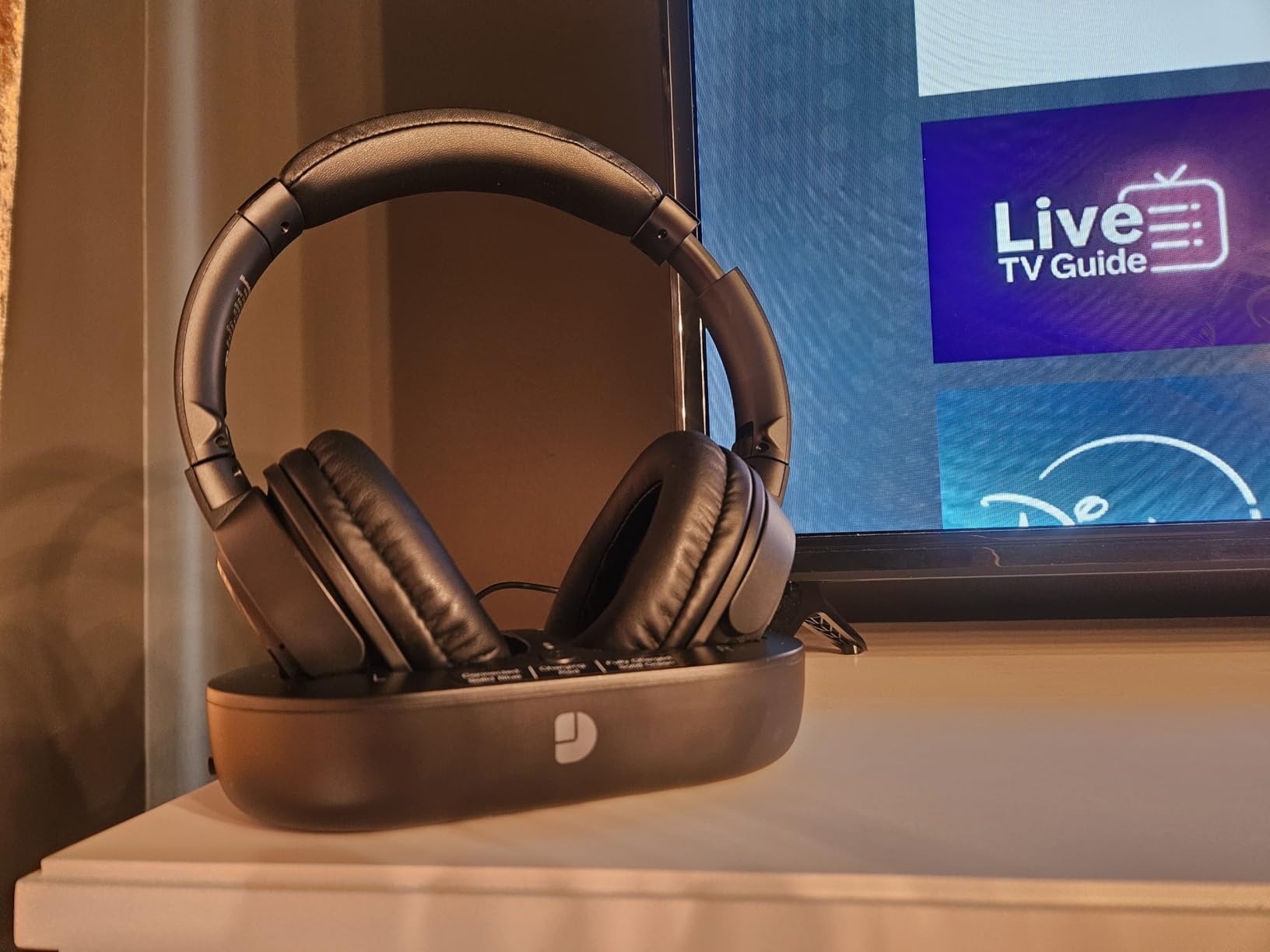 Wireless Headphones for TV, TV Headphones Wireless for Seniors, Versatile Charging Dock with Transmitter, Instant Audio Sync, 65-Hour Battery Life, Ideal Gift for Parents & Seniors Customer Review Wireless Headphones for TV, TV Headphones Wireless for Seniors, Versatile Charging Dock with Transmitter, Instant Audio Sync, 65-Hour Battery Life, Ideal Gift for Parents & Seniors - Customer Photo 1