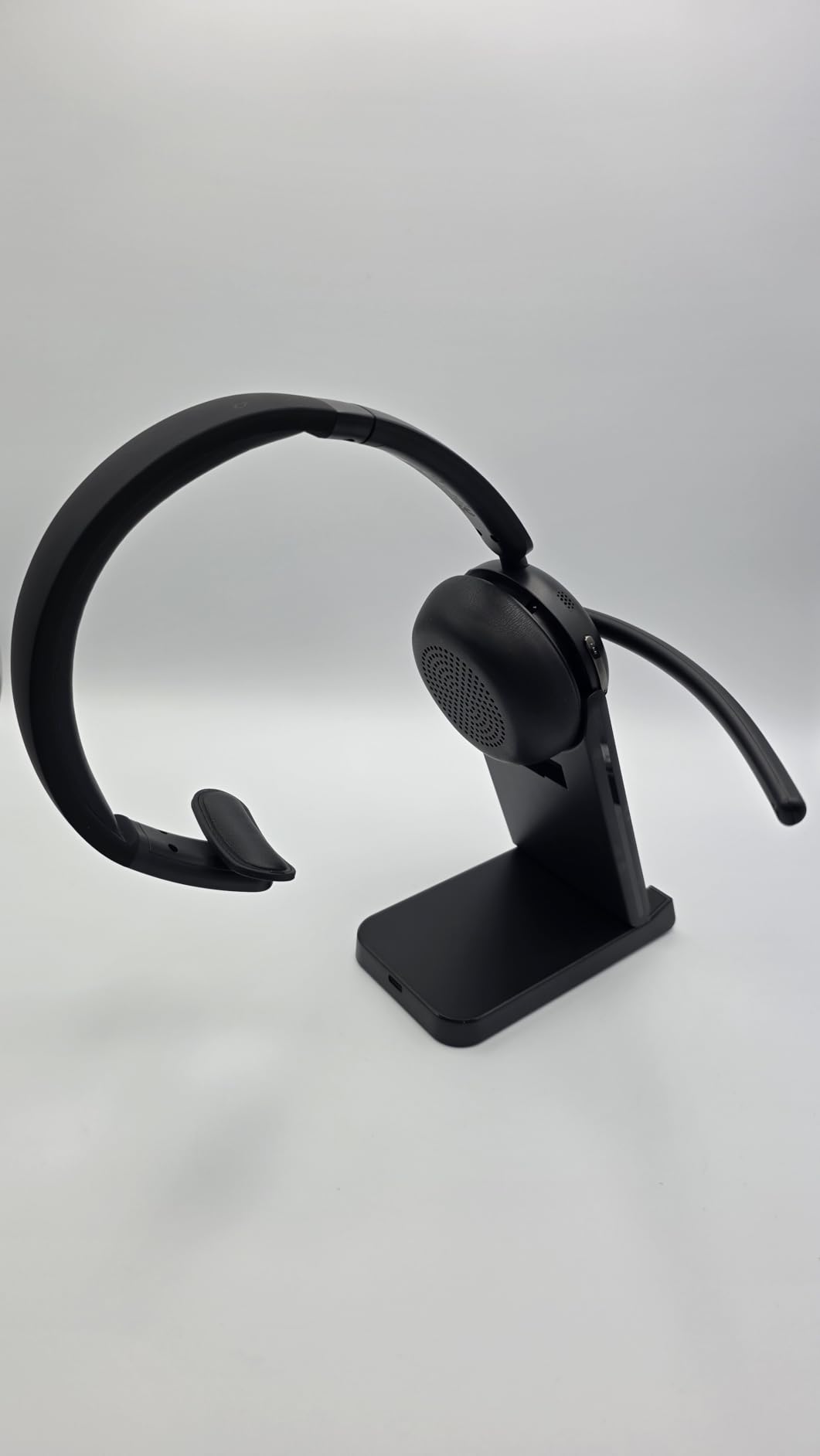 Wireless Headset with Mic for Work, Wireless Headset with Microphone (Noise Cancelling), Smart Mult-Func Dock, 65H Worktime&Fast Charge Bluetooth Headphones for Work/PC/Computer/Call Center/Teams/Zoom - Customer Photo 1