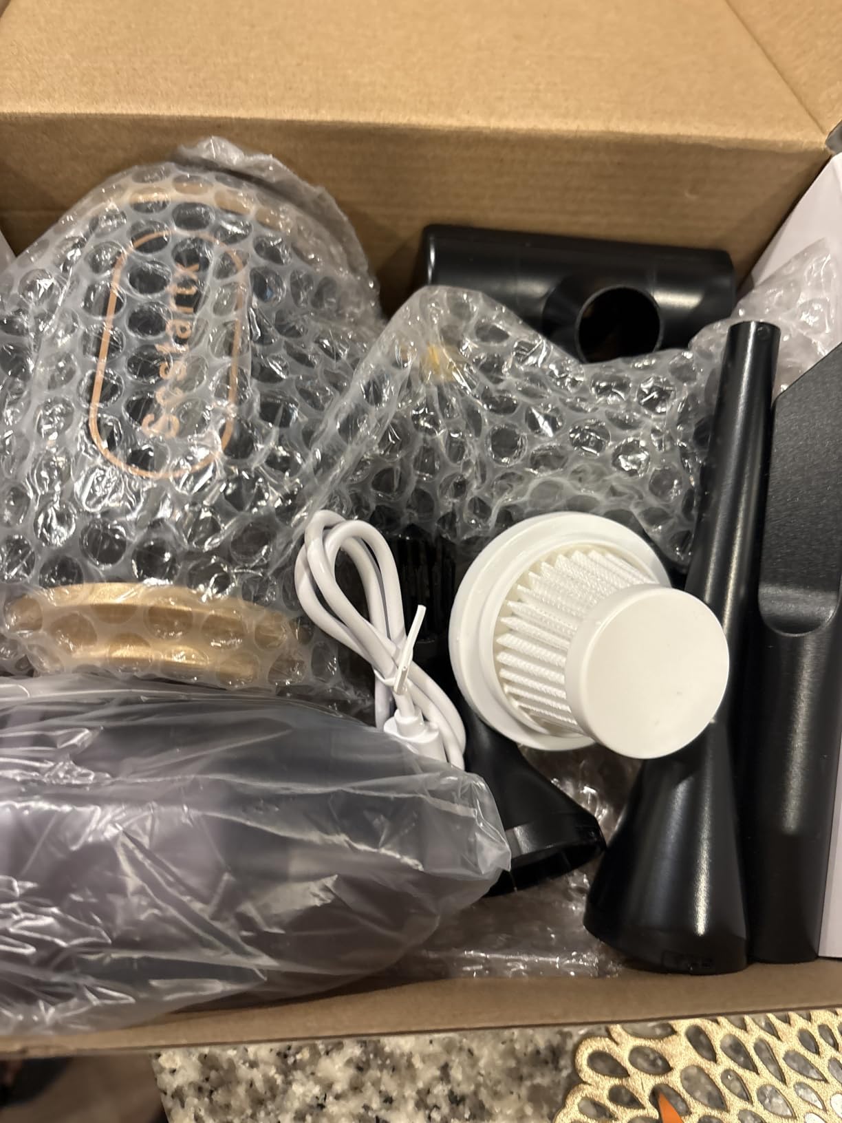 Portable Car Vacuum Cordless Mini Handheld Vacuums Cleaner Rechargeable with LCD Display and Multi-Nozzles, High Power Hand held Cleaners for Car, Home, Office, Sofa, Pet Hair,Keyboard (Black) - Customer Photo 2