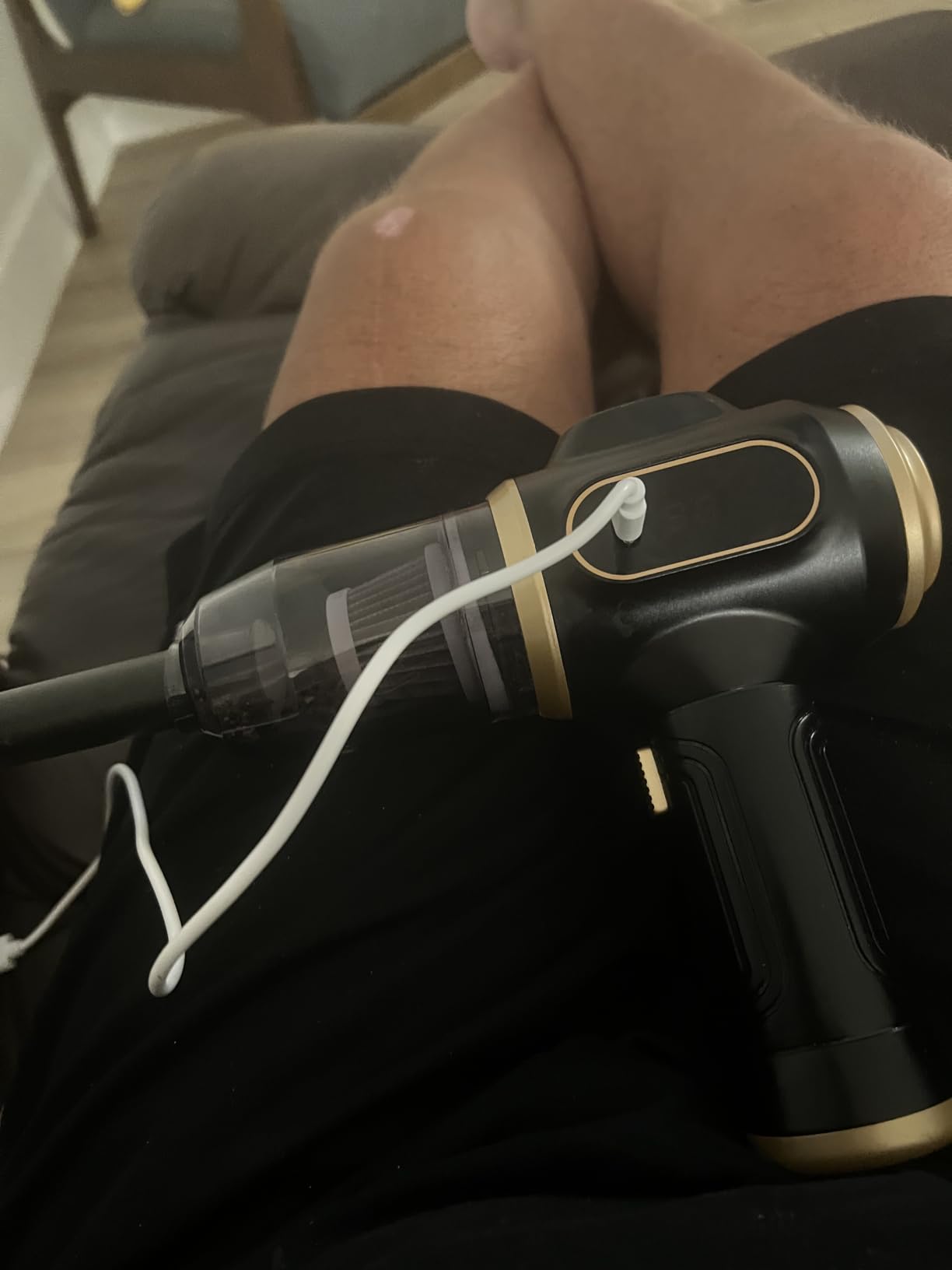 Portable Car Vacuum Cordless Mini Handheld Vacuums Cleaner Rechargeable with LCD Display and Multi-Nozzles, High Power Hand held Cleaners for Car, Home, Office, Sofa, Pet Hair,Keyboard (Black) - Customer Photo 5