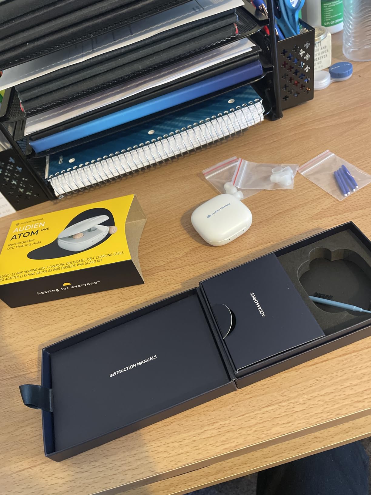 Audien Atom One OTC Hearing Aids - Wireless, Rechargeable, and Comfortable | Clear Sound in a Small, Discreet Design for Seniors & Adults with Hearing Loss - Customer Photo 1