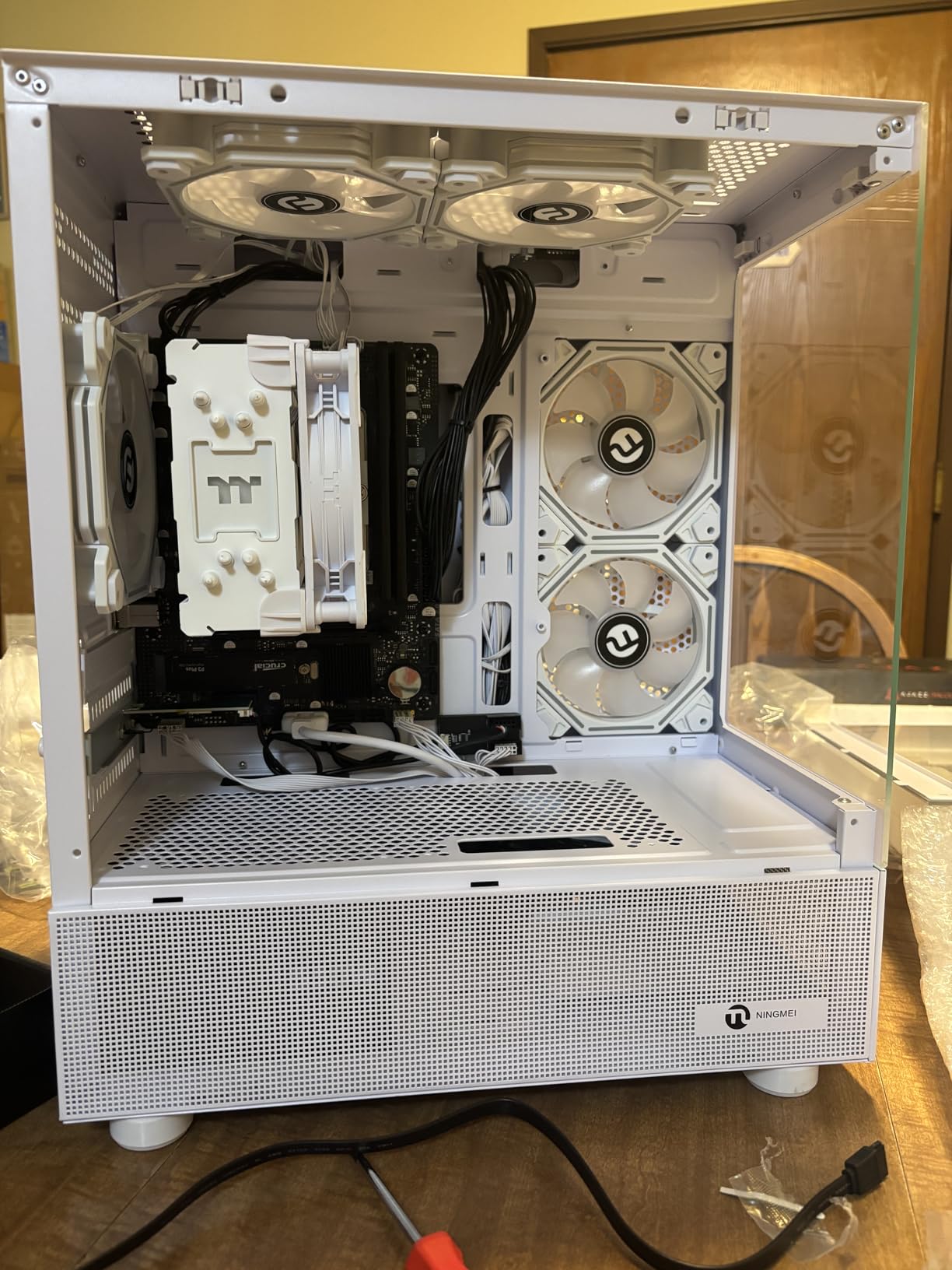 Gaming PC Desktop Computer,AMD Ryzen 5 5500 4.2 GHz,GeForce GTX 1660 Super 6GB,1TB NVMe SSD,16GB DDR4 3200MHz, Air Cooled Prebuilt,650W PSU,Windows 11 Home, Gamer PC, Black - Customer Photo 1