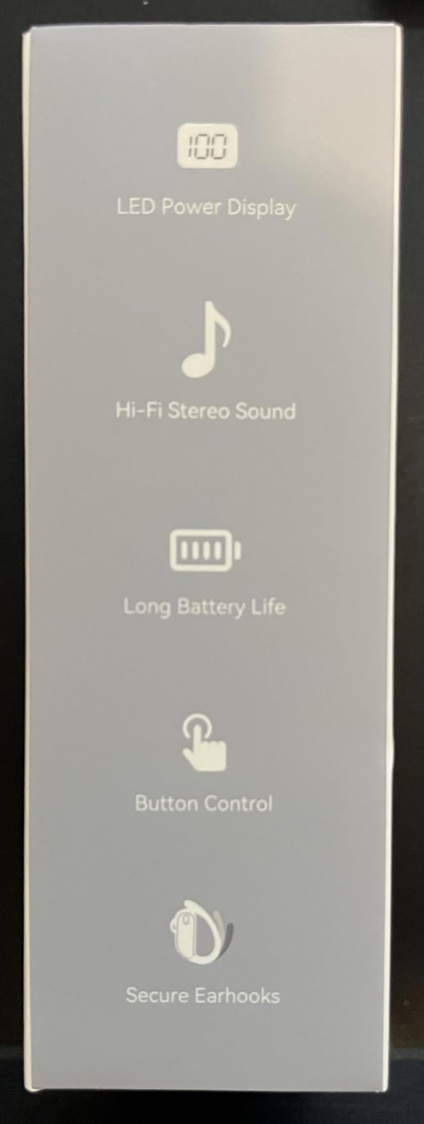 NDO Wireless Earbuds Bluetooth 5.3 Headphones Sport,IPX7 Waterproof Sports Earphones with Earhooks,48H Playtime,Lightweight 7.8g,Fast Charging Case,Noise Cancelling Mic for Running Gym Workout-Black - Customer Photo 1