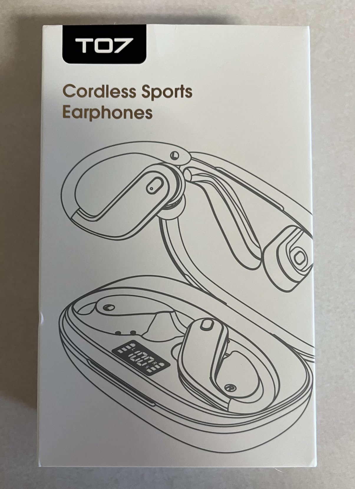 NDO Wireless Earbuds Bluetooth 5.3 Headphones Sport,IPX7 Waterproof Sports Earphones with Earhooks,48H Playtime,Lightweight 7.8g,Fast Charging Case,Noise Cancelling Mic for Running Gym Workout-Black - Customer Photo 2