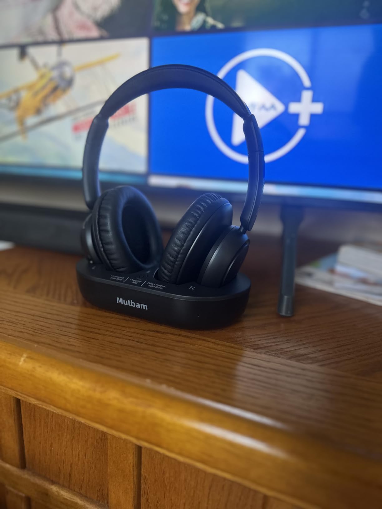 Wireless Headphones for TV, TV Headphones Wireless for Seniors with Charging Dock & Transmitter, 65-Hour Battery, No Delay, Lightweight & Comfortable for Elderly, Hard of Hearing (Ideal Gift) - Customer Photo 1