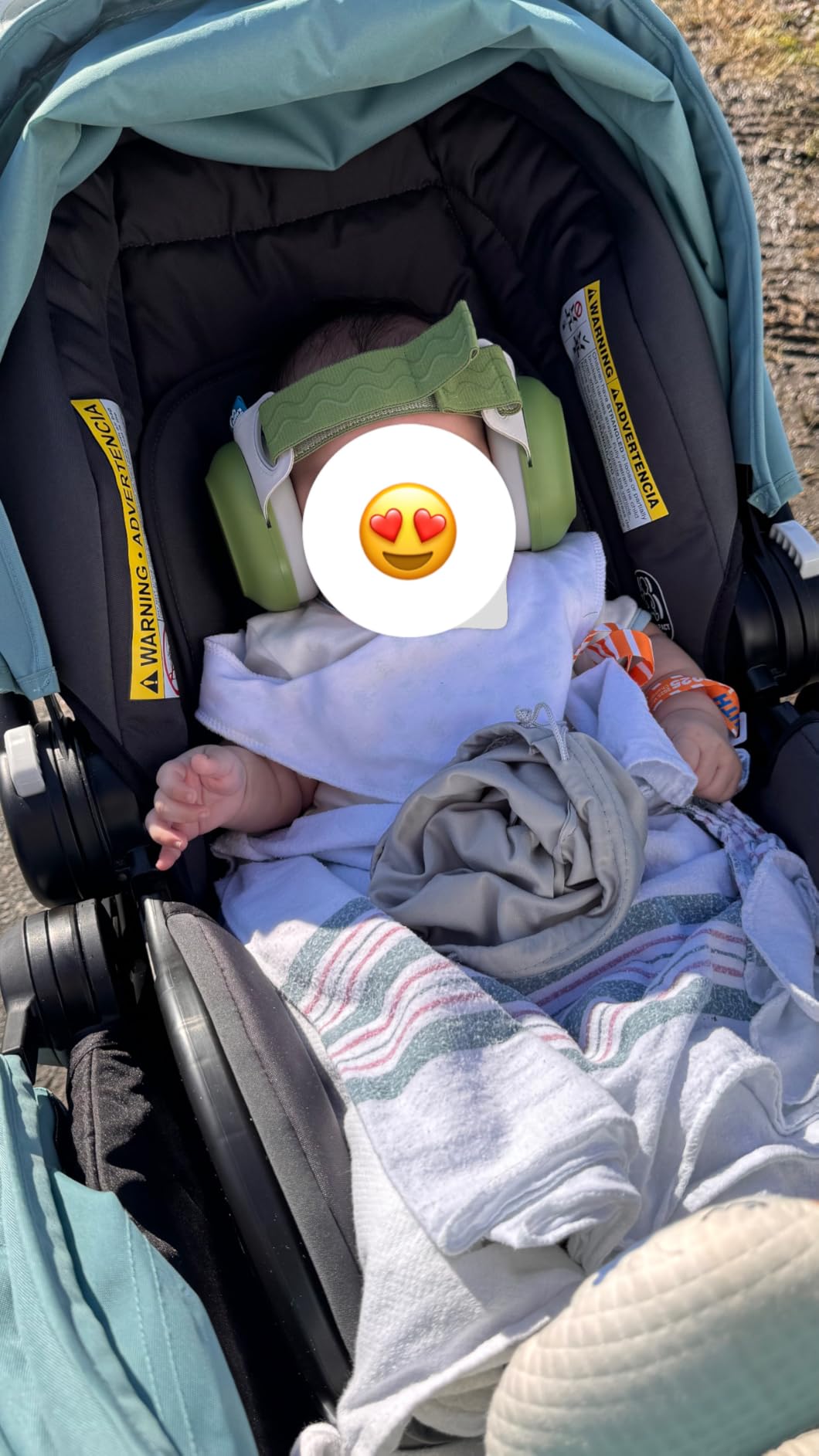 Bella's Friends Baby Ear Protection for Infants & Toddlers(3–48 Months) - Lightweight 24dB Noise Cancelling Headphones - Safe fit & Comfort Earmuffs - Improve Sleep - Baby Travel Essential, Blue - Customer Photo 1