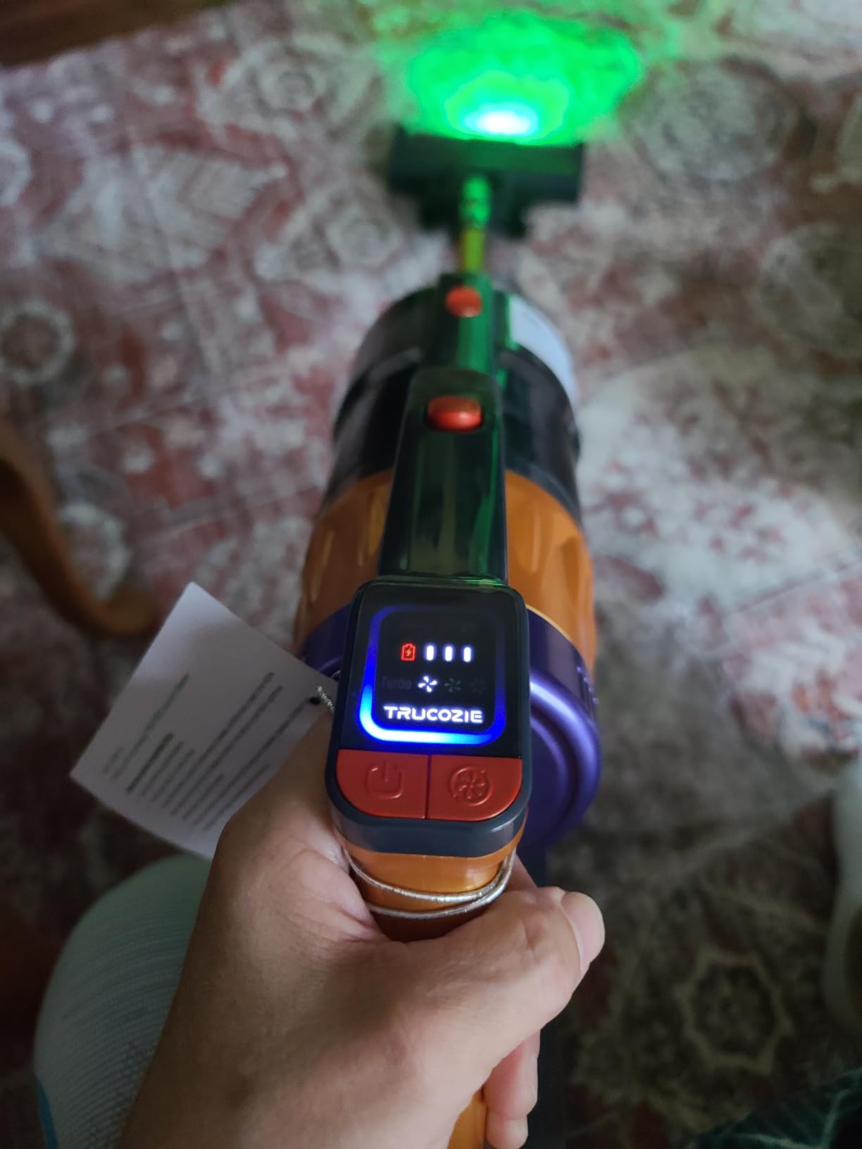 Cordless Vacuum Cleaner for Home, Upgraded 60Kpa Powerful Suction Pet Hair Vacuum with 70min Runtime, Green LED Light for Hardwood Floors & Carpet, Self-Standing Rechargeable Stick Vacuum - Customer Photo 2