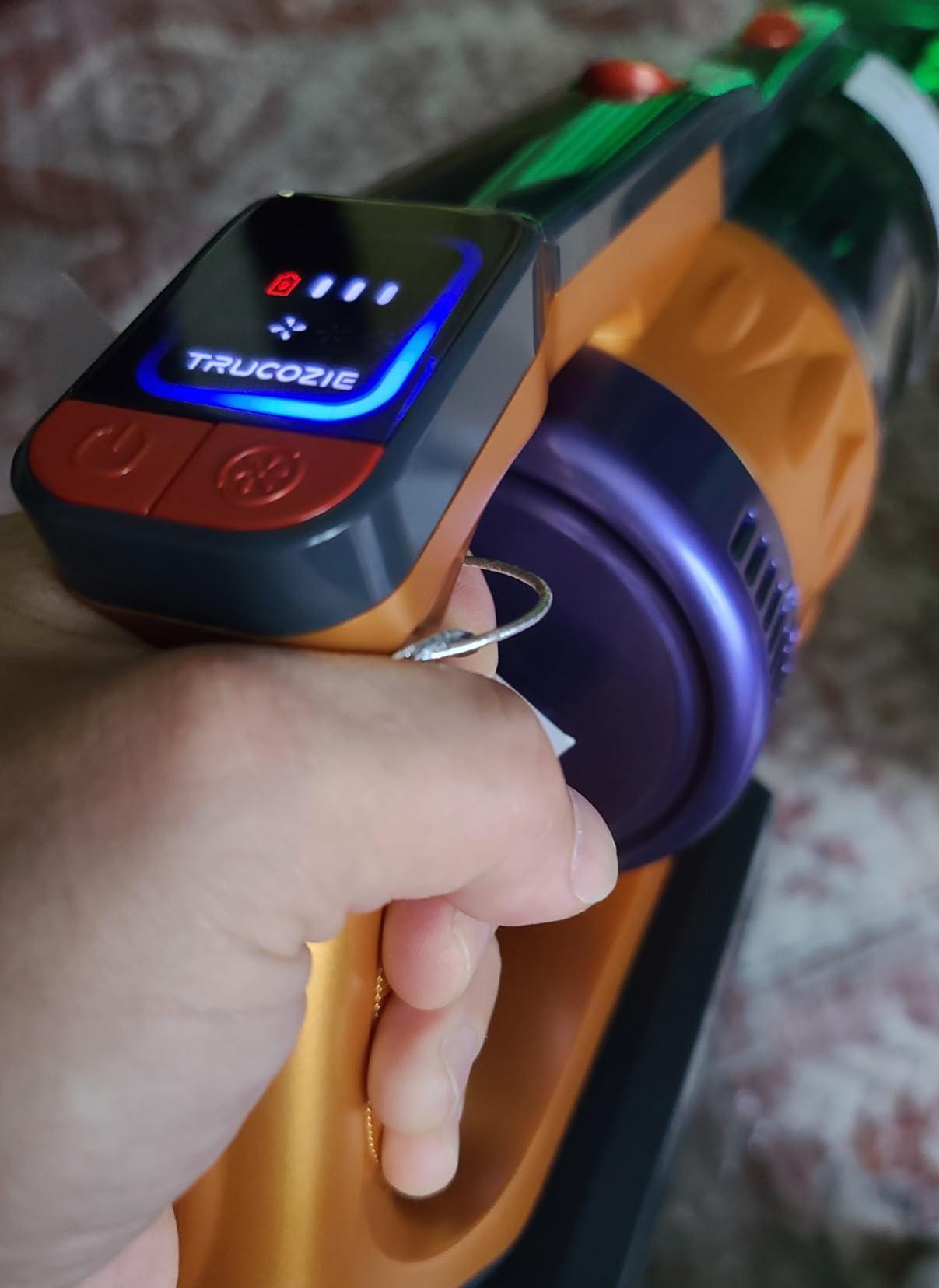 Cordless Vacuum Cleaner for Home, Upgraded 60Kpa Powerful Suction Pet Hair Vacuum with 70min Runtime, Green LED Light for Hardwood Floors & Carpet, Self-Standing Rechargeable Stick Vacuum - Customer Photo 2