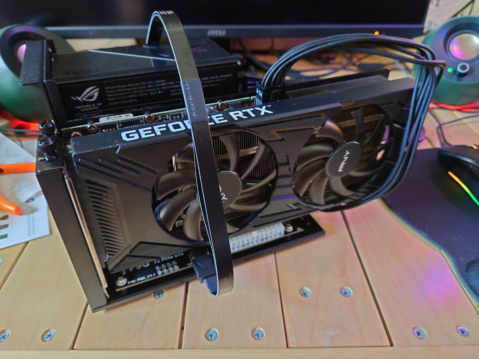 PCIe 4.0 x4 64Gbps Compatible eGPU DOCK, with OCuLink SFF-8612 8311 to PCIe x16 and SFF-8611 Male Cable, Enclosure supports Standard ATX Power and External Graphics Cards GPU for Laptop Mini PC customer photo 2