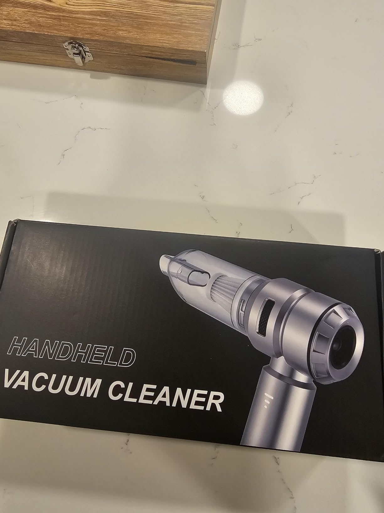Car Vacuum,3 Suction Modes,Portable Mini Cordless Cleaner with 24000pa Suction Power,Type-C Charge,Handheld Vacuum for Home,Car, Office Desk, Keyboards(Dark Silver) - Customer Photo 2