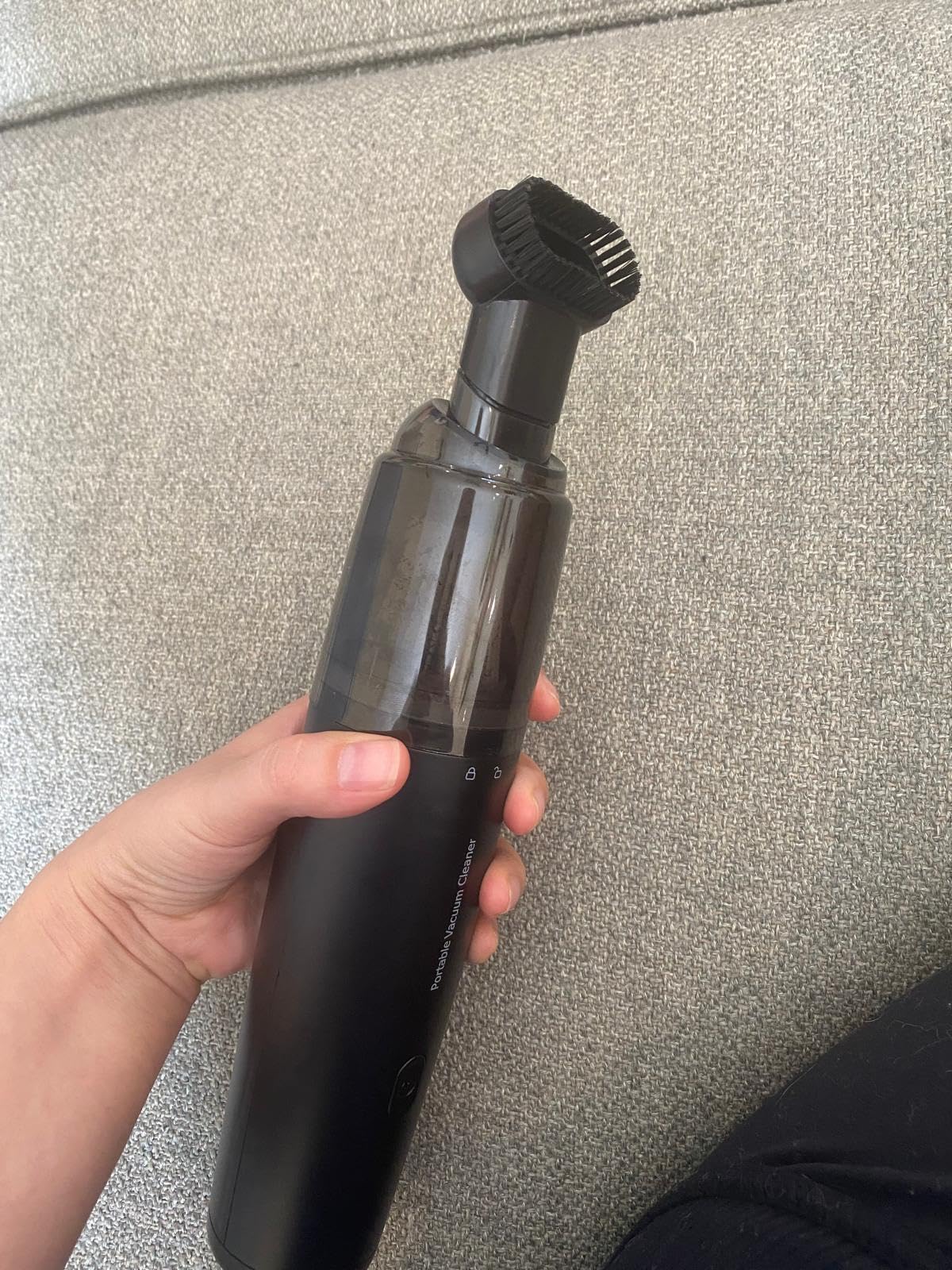 Handheld Vacuum Cordless, Car Vacuum Cleaner Portable with HEPA Filter, 2 Suction Modes, Mini Hand Held Vacuum Rechargeable for Car, Home, Pet Hair, Office, Desk, Keyboards (Black) - Customer Photo 1