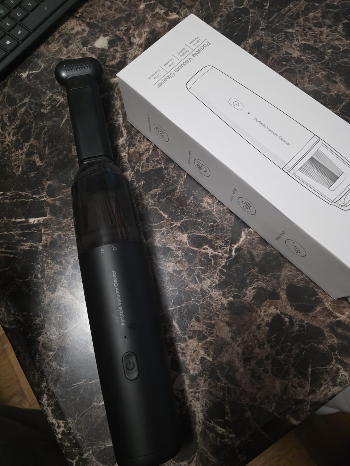 Handheld Vacuum Cordless, Car Vacuum Cleaner Portable with HEPA Filter, 2 Suction Modes, Mini Hand Held Vacuum Rechargeable for Car, Home, Pet Hair, Office, Desk, Keyboards (Black) - Customer Photo 5