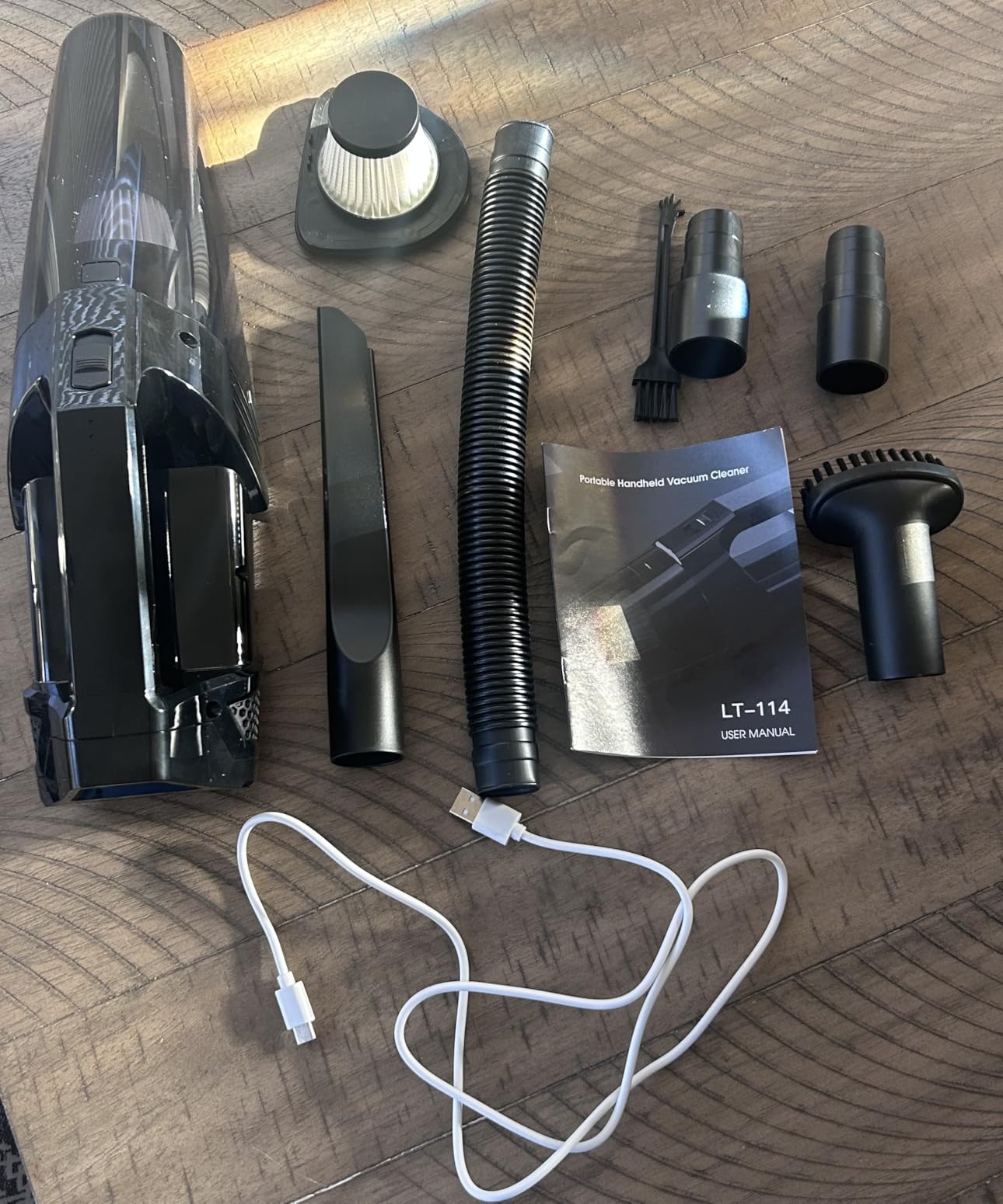 Cordless Car Vacuum Lightweight High Power Handheld Vacuum Cleaner with LED Light, Hand Vacuum for Car Home Office and Pet Hair, BlackBlue - Customer Photo 4