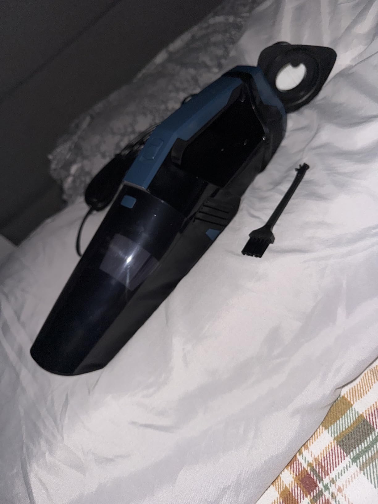 Car Vacuum - Portable Vacuum Cleaner with 16.4ft Cord, Bag, LED Light & Attachments - DC 12V High Power Small Vacuum, Car Accessories - Customer Photo 1