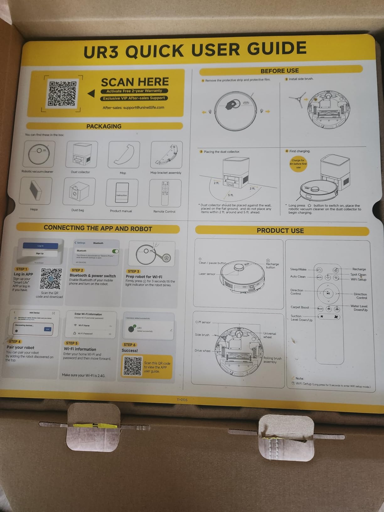 Robot Vacuum and Mop Combo,Lidar Navigation Robotic Vacuum Cleaner with 3.5L Self Emptying Station,5000Pa Vacuum Robot,180mins Runtime,No-Go&No-Mop Zones,App/Alexa/Remote Control,UR3 - Customer Photo 4