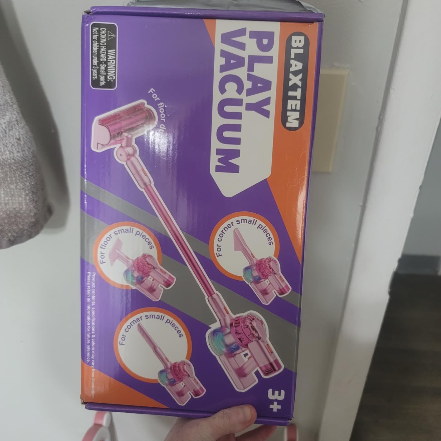 4-in-1 Kids Toy Vacuum That Works with Suction, Electric Toy Toddler Vacuum Cleaner for Children Ages 3 4 5 6+ Boys & Girls,Toddlers Toys Cleaning Set for Pretend Play (Pink) - Customer Photo 2