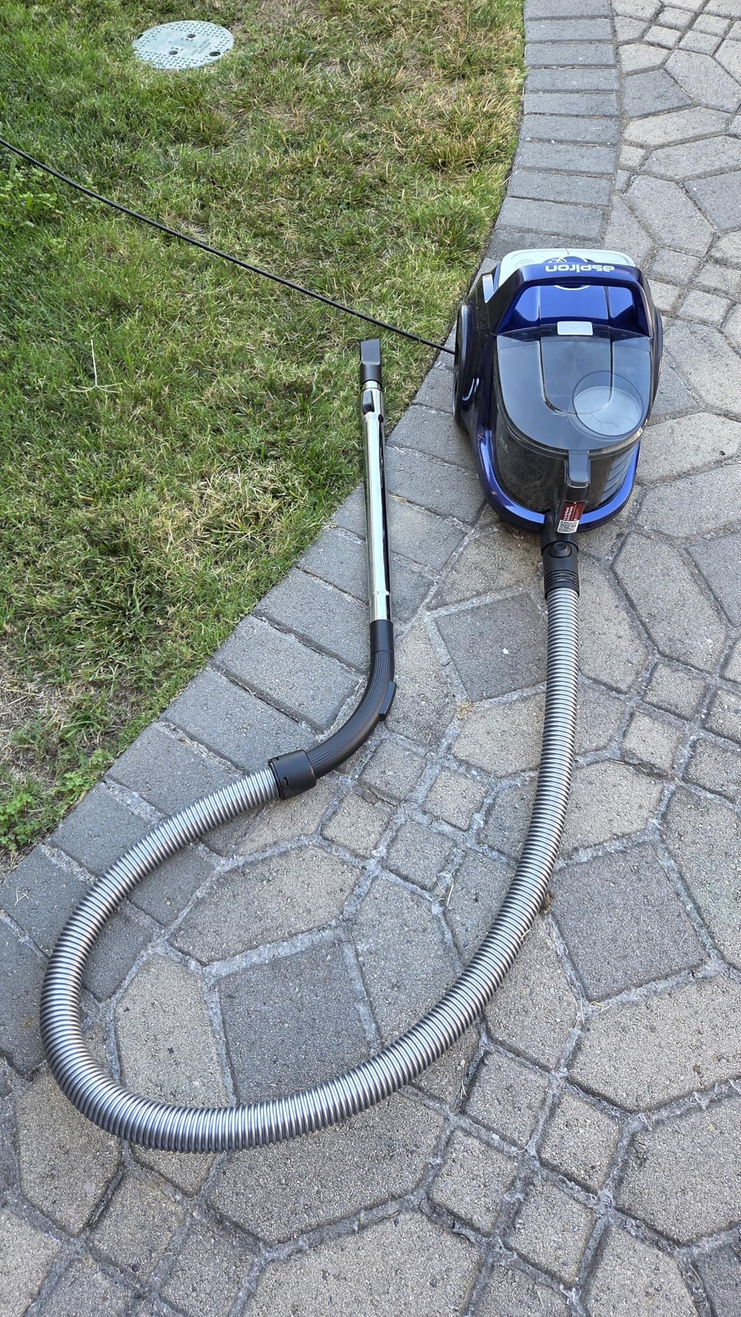 Aspiron Canister Vacuum, Upgraded 1600W Bagless Canister Vacuum Cleaner, Auto Cord Rewind, H13 HEPA Filter, 3.7Qt Large Capacity, 5 Tools for Hard Floors, Carpet, Pet, Upholstery, Tiles, Persimmon - Customer Photo 1