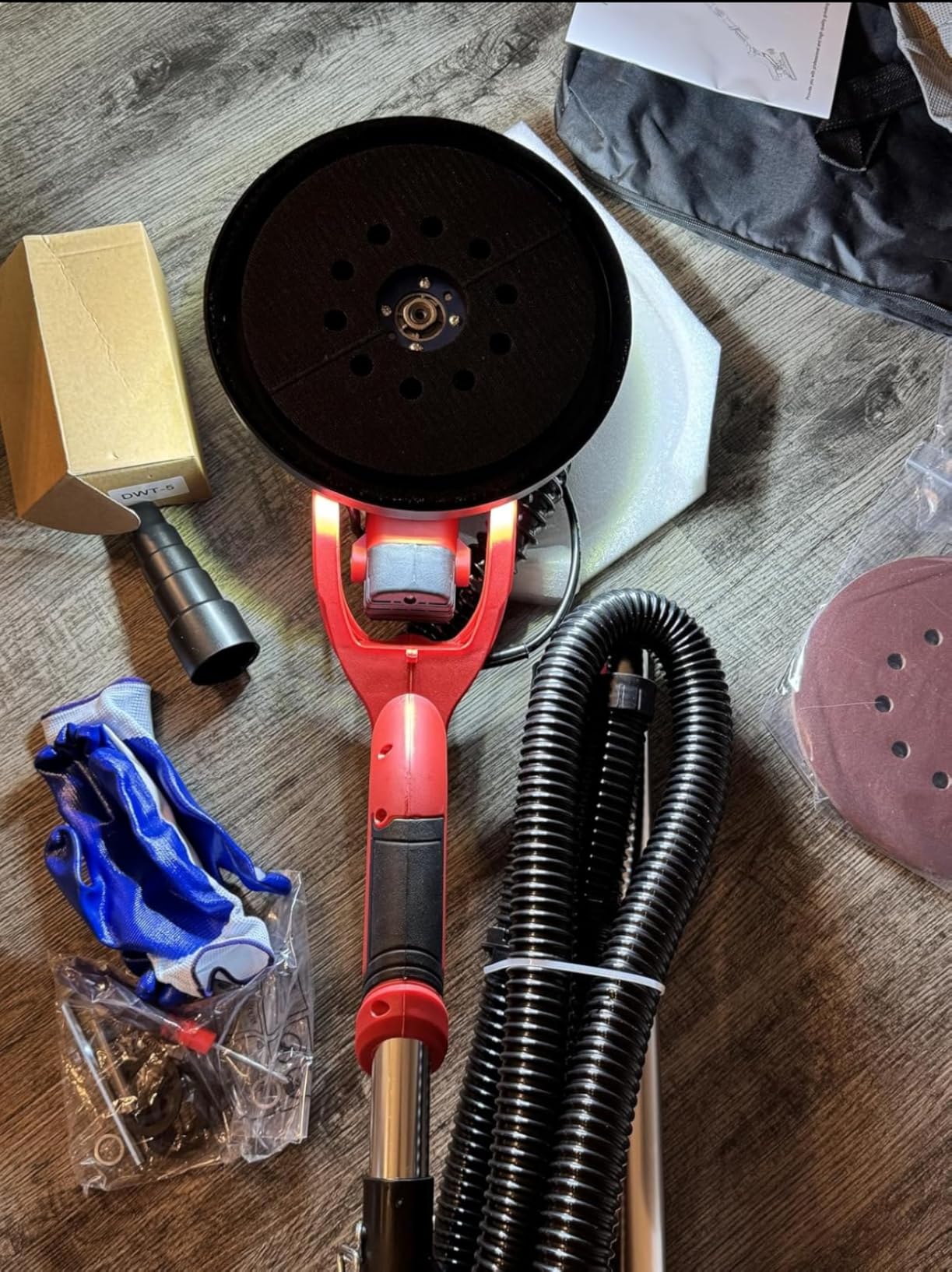 Drywall Sander, 2025 Upgraded 8-Amp Popcorn Ceiling Removal Tool with 7 Variable Speed 800-1800RPM - Customer Photo 2