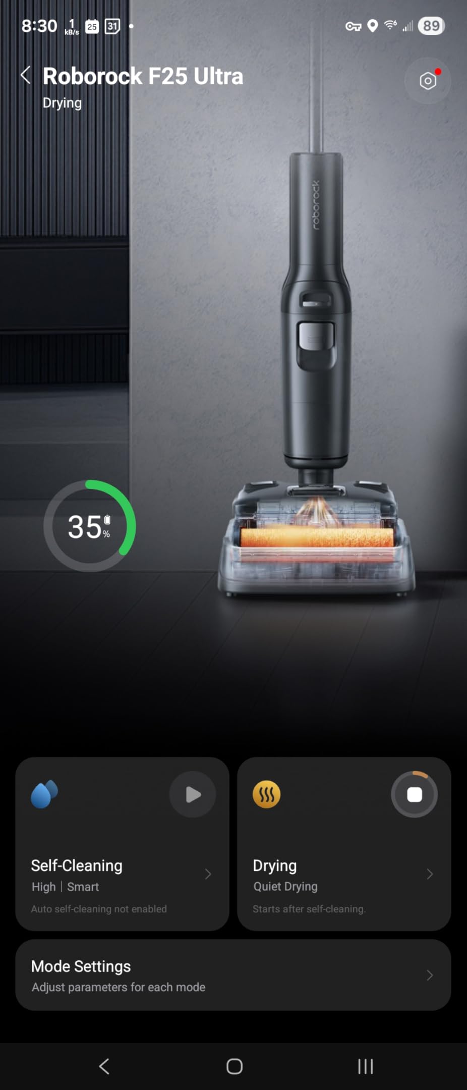 roborock F25 Ultra Steam Wet Dry Vacuum Cleaner, 302°F Steam Mop & 187°F Hot Water Cordless Vacuum Mop All in One, Floor Washer with Blue Light, 194°F Self-Cleaning, 180° Lay-Flat, AI Assitant Wheels - Customer Photo 1