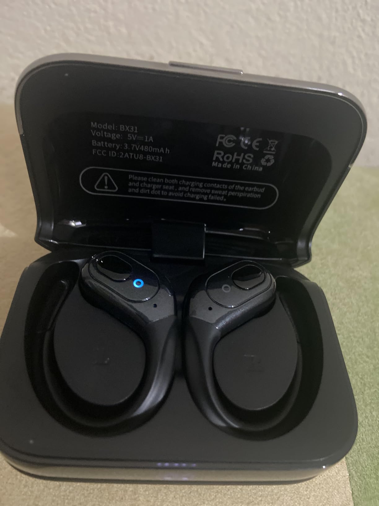 Wireless Earbuds Bluetooth 5.4 Headphones, Noise Canceling Ear Buds with 75hr Playtime, LED Power Display, IPX7 Waterproof Earphones Over-Ear Earphones for Sports/Workouts - Rose Gold - Customer Photo 1