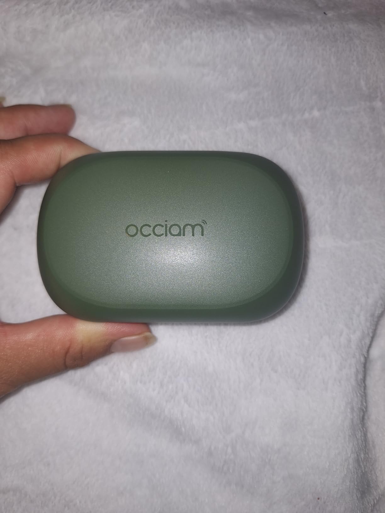 occiam Active Noise Cancelling Ear Buds Wireless Earbuds Bluetooth Headphones 96Hrs Playback LED Display Over-Ear Waterproof Earphones with Earhooks Mics Clear Call for Sport/Running/Workout Black - Customer Photo 2