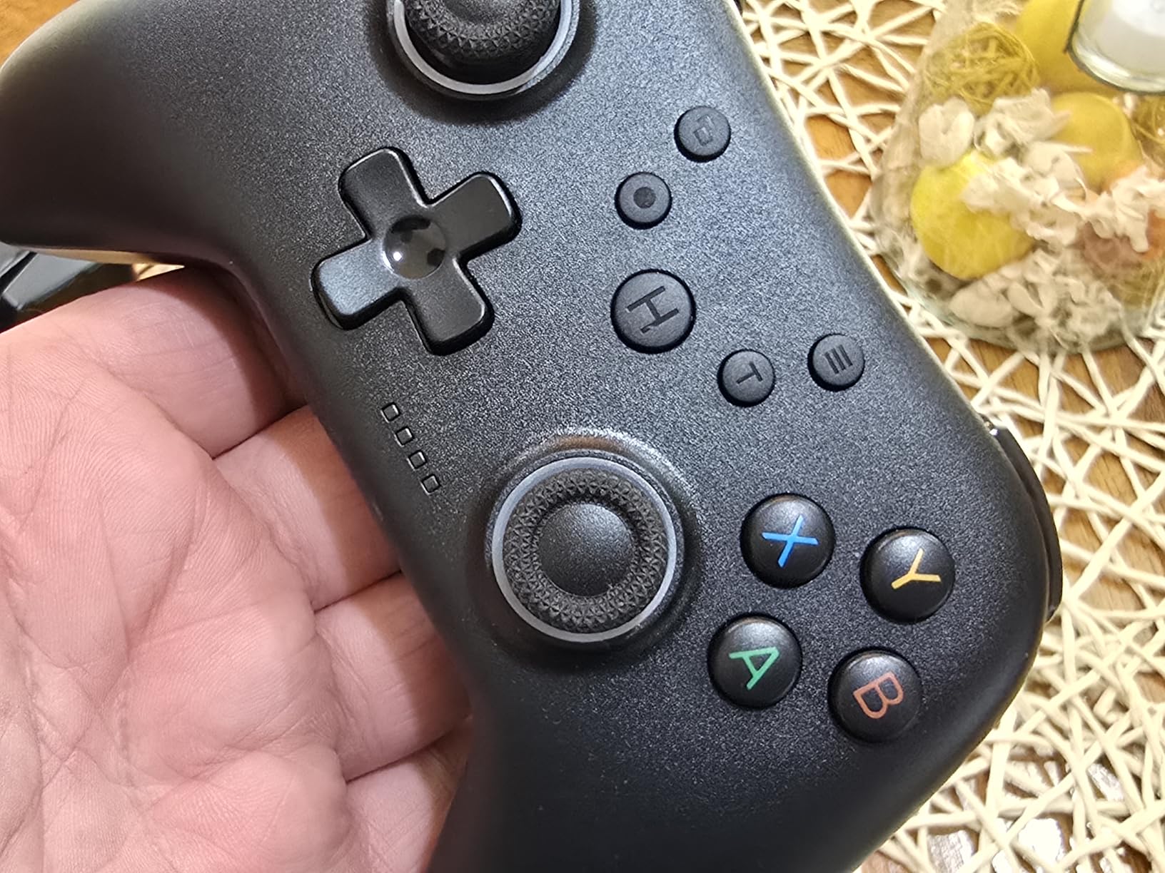 AceGamer Aurora II 2.4G Wireless Bluetooth Controller for PC/Android/Switch/iOS/Switch 2/Steam Deck with Rotary Motors, RGB Hall Effect Joysticks - Upgraded PC Gaming Controller and Back Buttons Lock customer photo 2