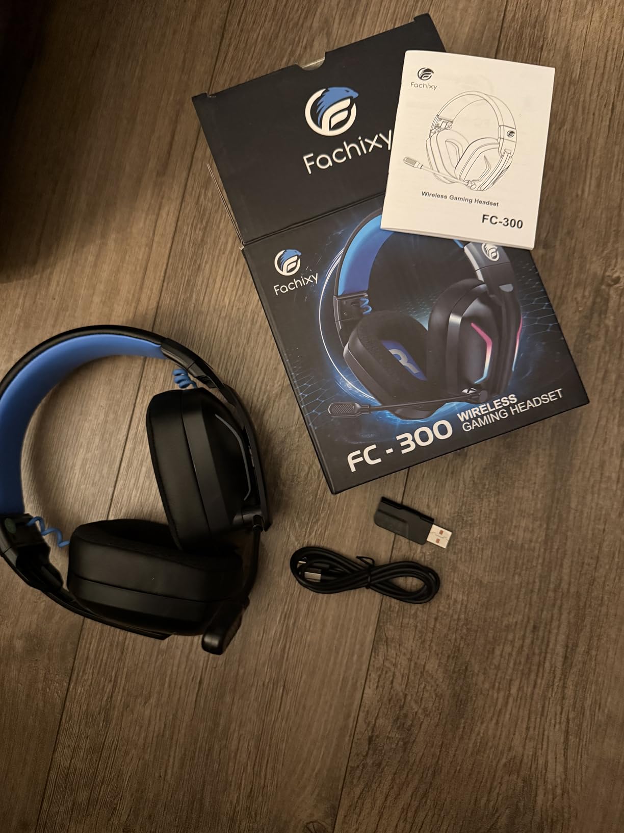 Wireless Gaming Headset with LED Light for PS5, PS4, PC, Switch, Laptop, Mac - 2.4GHz & Bluetooth 5.4, 50H Battery, Flip Mic, Lossless Audio, Foldable, Immersive Gaming - Customer Photo 1
