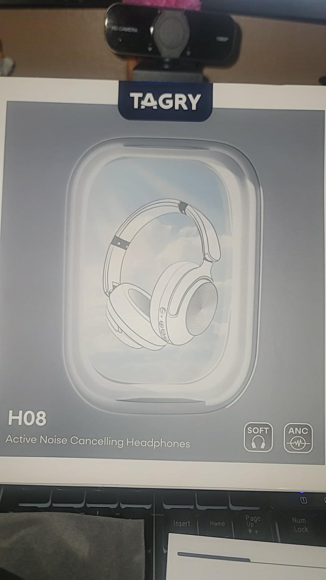 TAGRY Hybrid Active Noise Cancelling Headphones 100H Playtime Wireless Bluetooth Over Ear Headphone with Fast Charging Hi-Res Audio Comfort Earcups Headsets for Home Travel Office Phone PC Black - Customer Photo 1