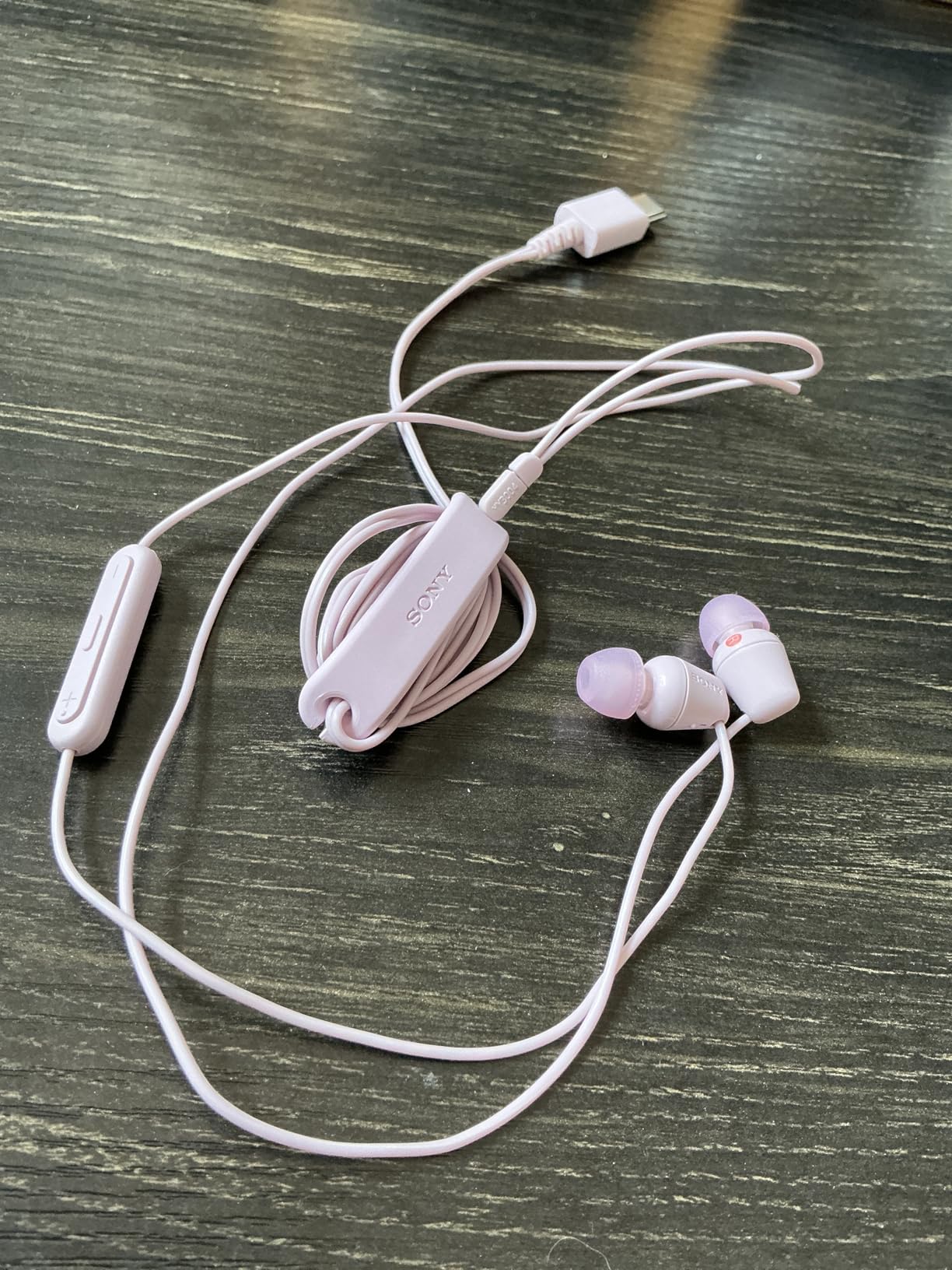 Sony IER-EX15C USB-C Plug, Wired in-Ear Headphones for iPhone and Android Phones, with Built-in Multi-Function Button, Volume and Mic Control, Supports USB Audio Class 1.0 Devices, White - Customer Photo 1