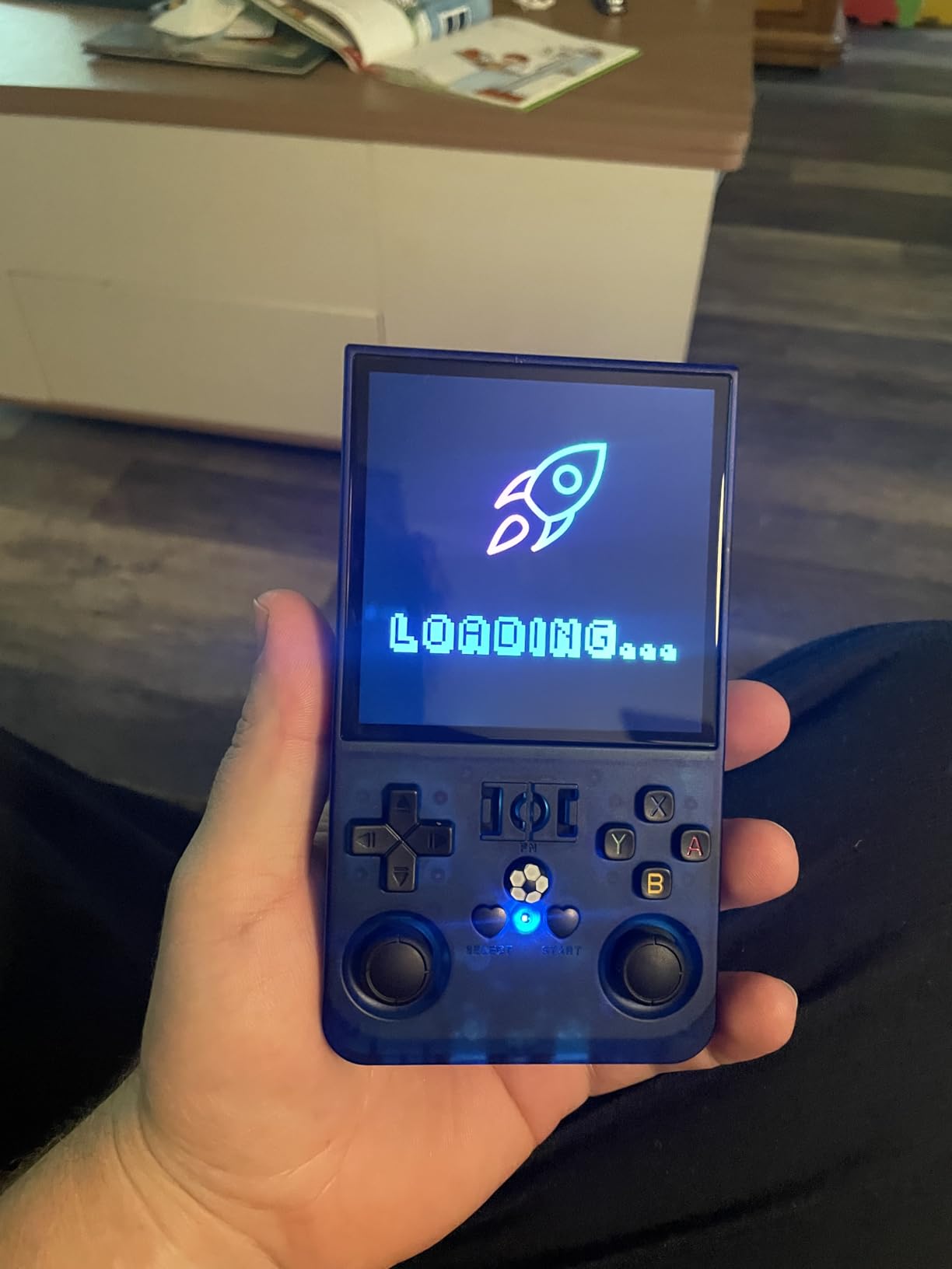 R36MAX Retro Handheld Game Console, Retro Gaming Console with 4.0-in IPS HD Screen, Video Game Consoles with 4000mAh Battery and 30+ Mainstream Emulators, ​Transparent Black - Customer Photo 1