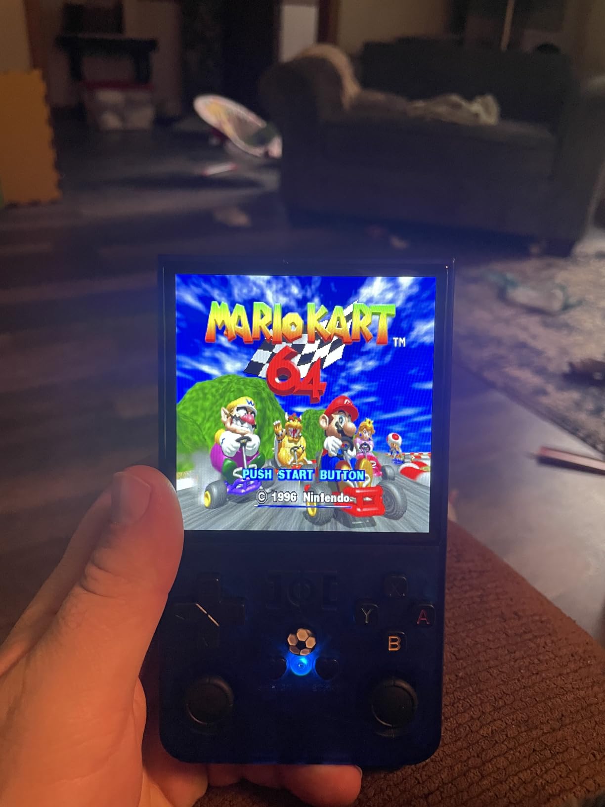 R36MAX Retro Handheld Game Console, Retro Gaming Console with 4.0-in IPS HD Screen, Video Game Consoles with 4000mAh Battery and 30+ Mainstream Emulators, ​Transparent Black - Customer Photo 2