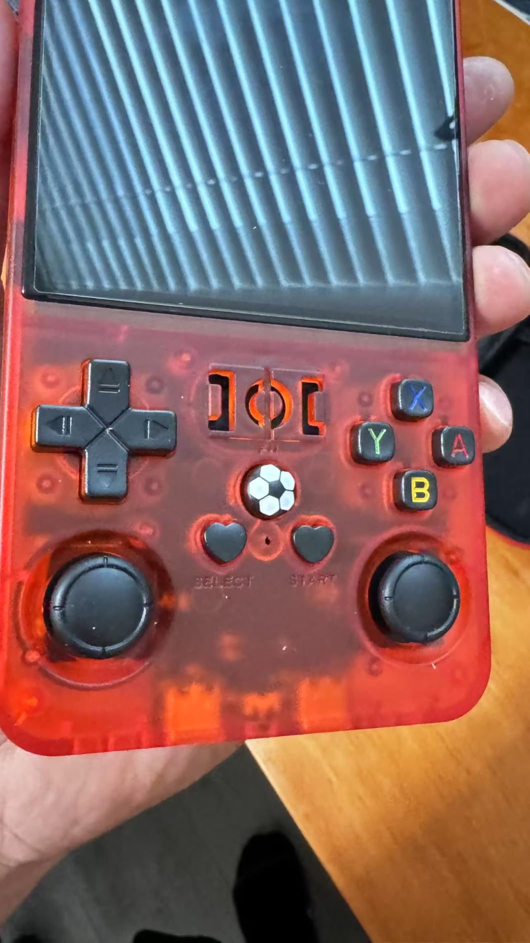 R36MAX Retro Handheld Game Console, Retro Gaming Console with 4.0-in IPS HD Screen, Video Game Consoles with 4000mAh Battery and 30+ Mainstream Emulators, ​Transparent Black - Customer Photo 5