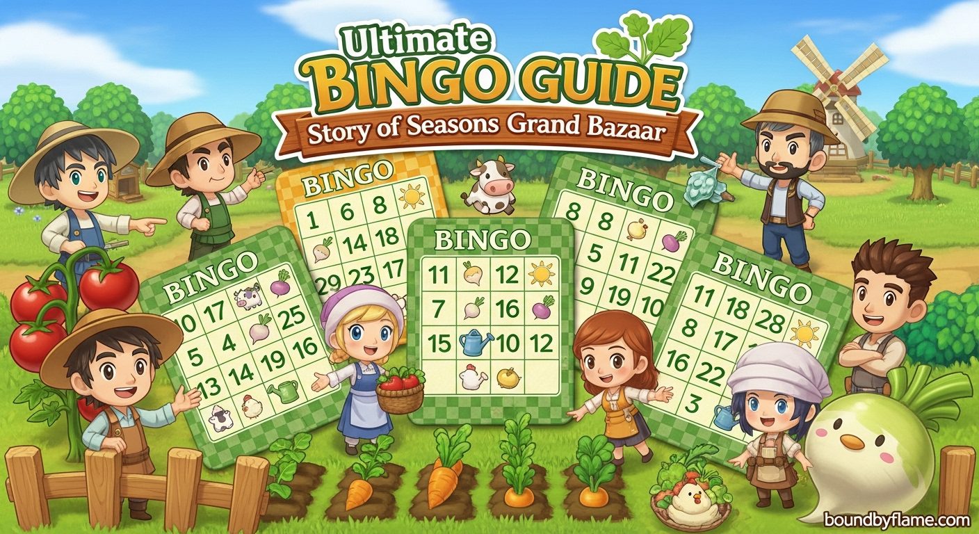 Bingo Guide Story of Seasons Grand Bazaar